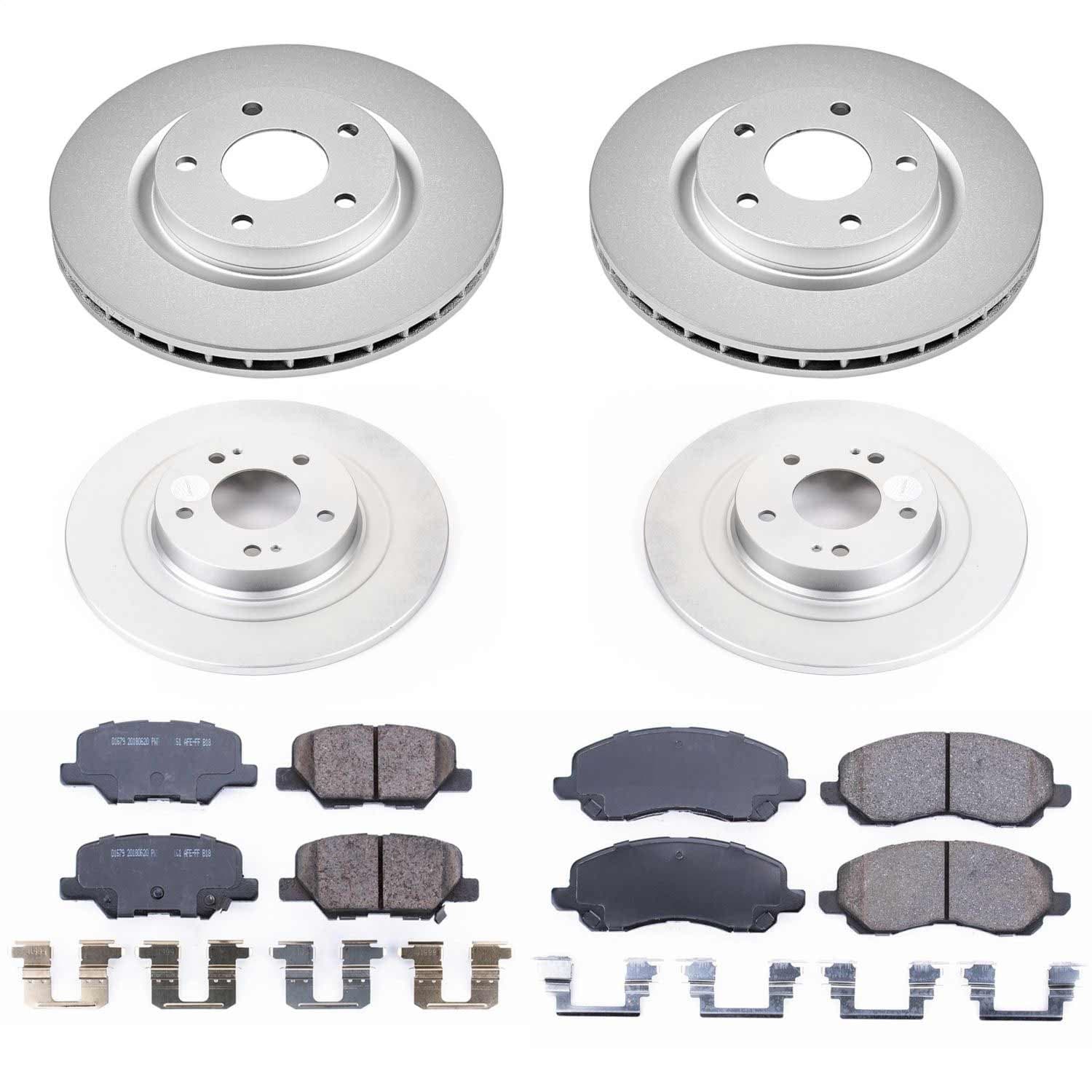 Power Stop - CRK6796 - Front and Rear - Disc Brake Pad and Rotor Kit image 1