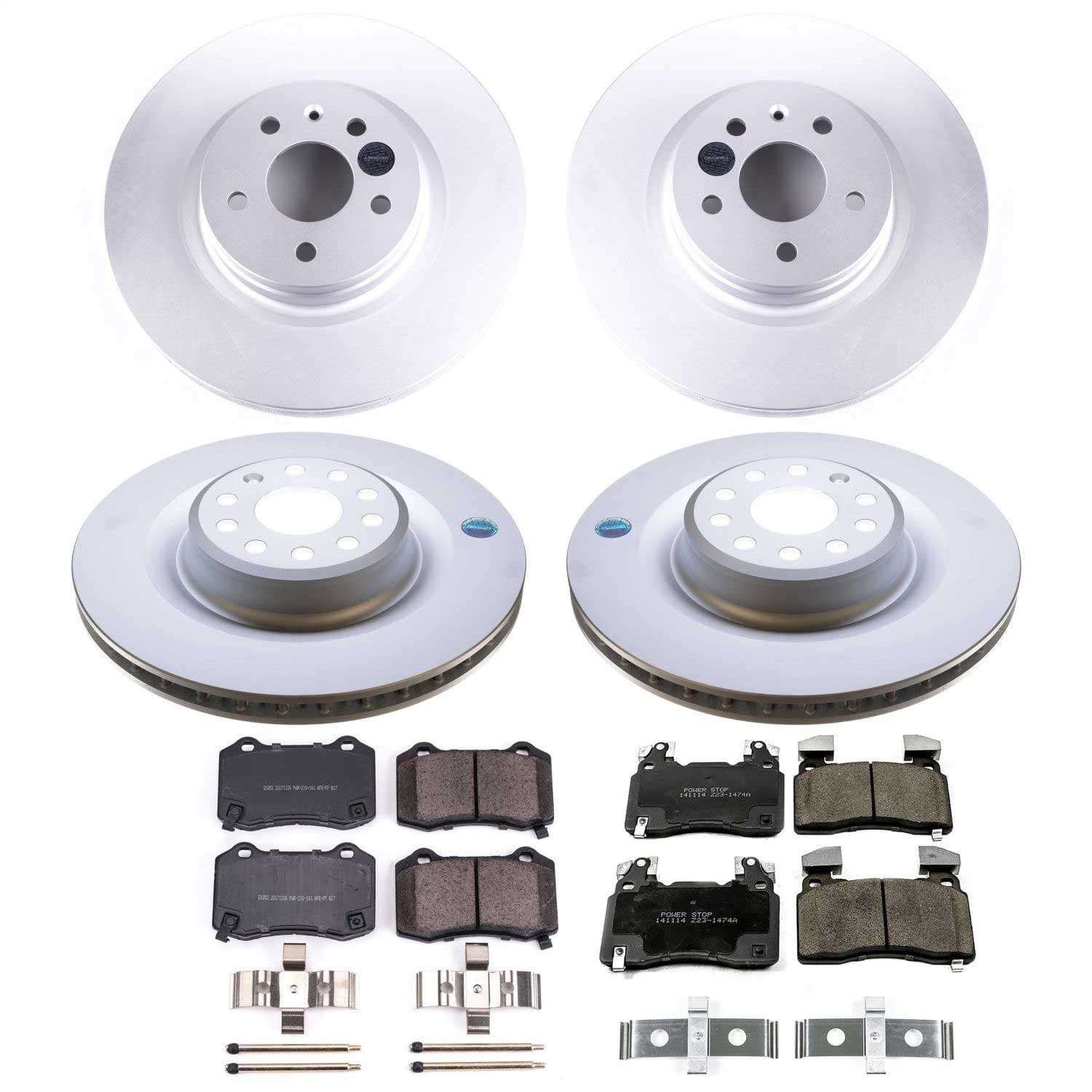 Power Stop - CRK6797 - Front and Rear - Disc Brake Pad and Rotor Kit image 1
