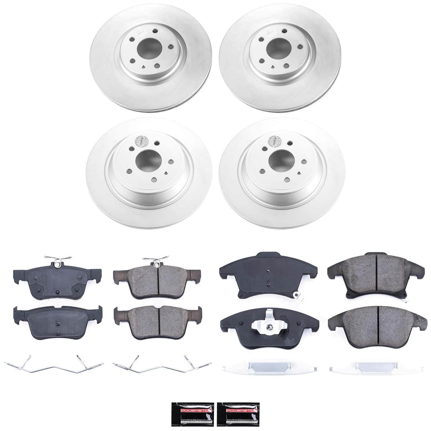 Power Stop - CRK6815 - Front and Rear - Disc Brake Pad and Rotor Kit image 1