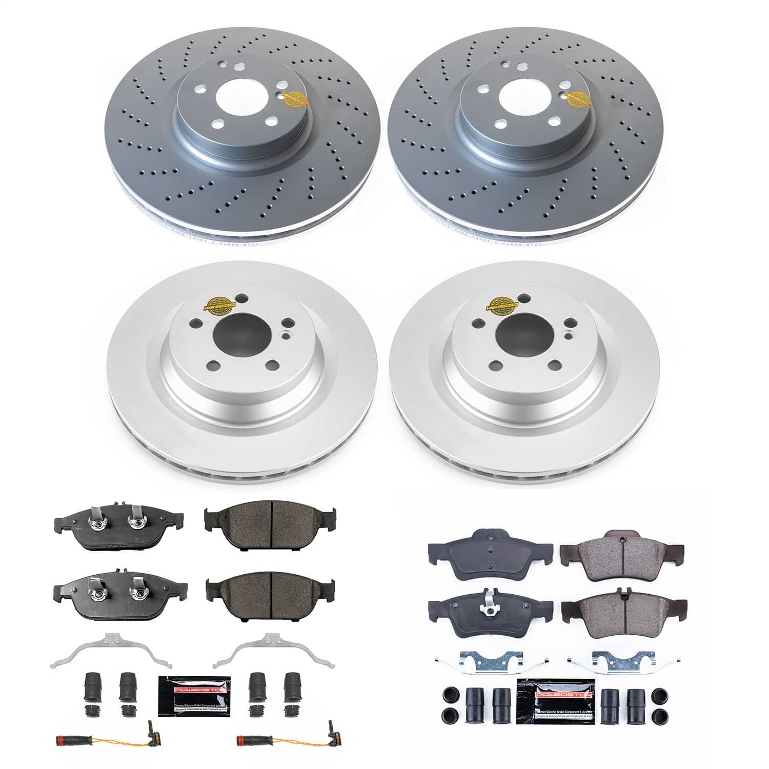 Power Stop - CRK6833 - Front and Rear - Disc Brake Pad and Rotor Kit image 1