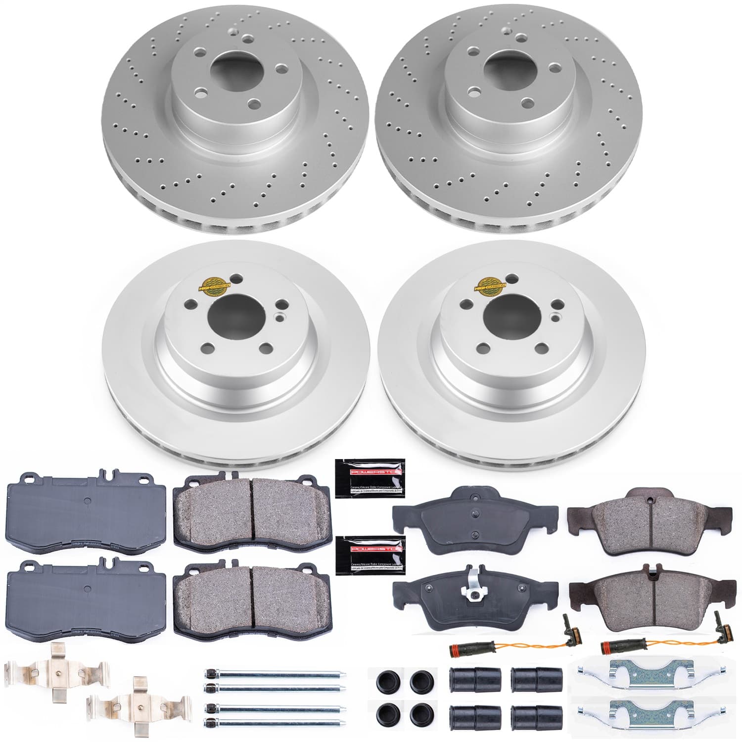Power Stop - CRK6834 - Front and Rear - Disc Brake Pad and Rotor Kit image 1
