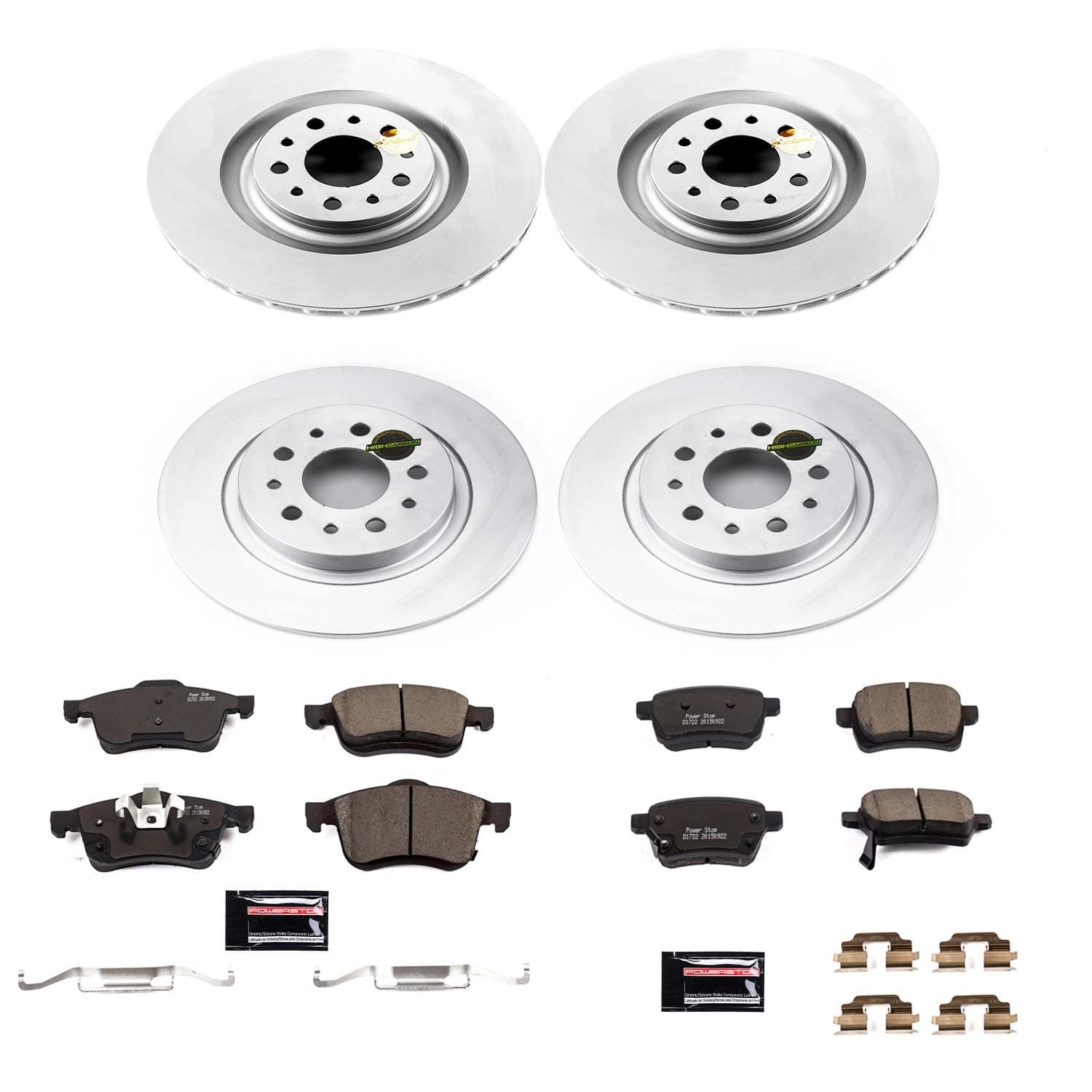 Power Stop - CRK6839 - Front and Rear - Disc Brake Pad and Rotor Kit image 1