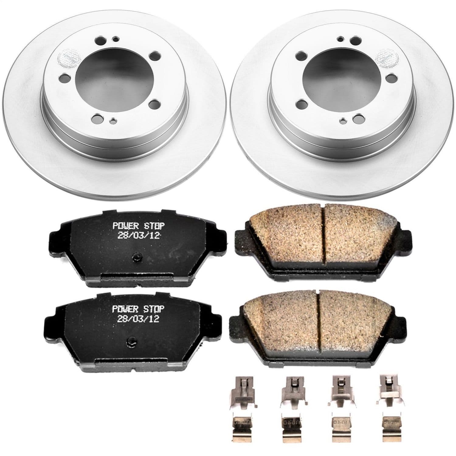 Power Stop - CRK684 - Rear - Disc Brake Pad and Rotor Kit image 1