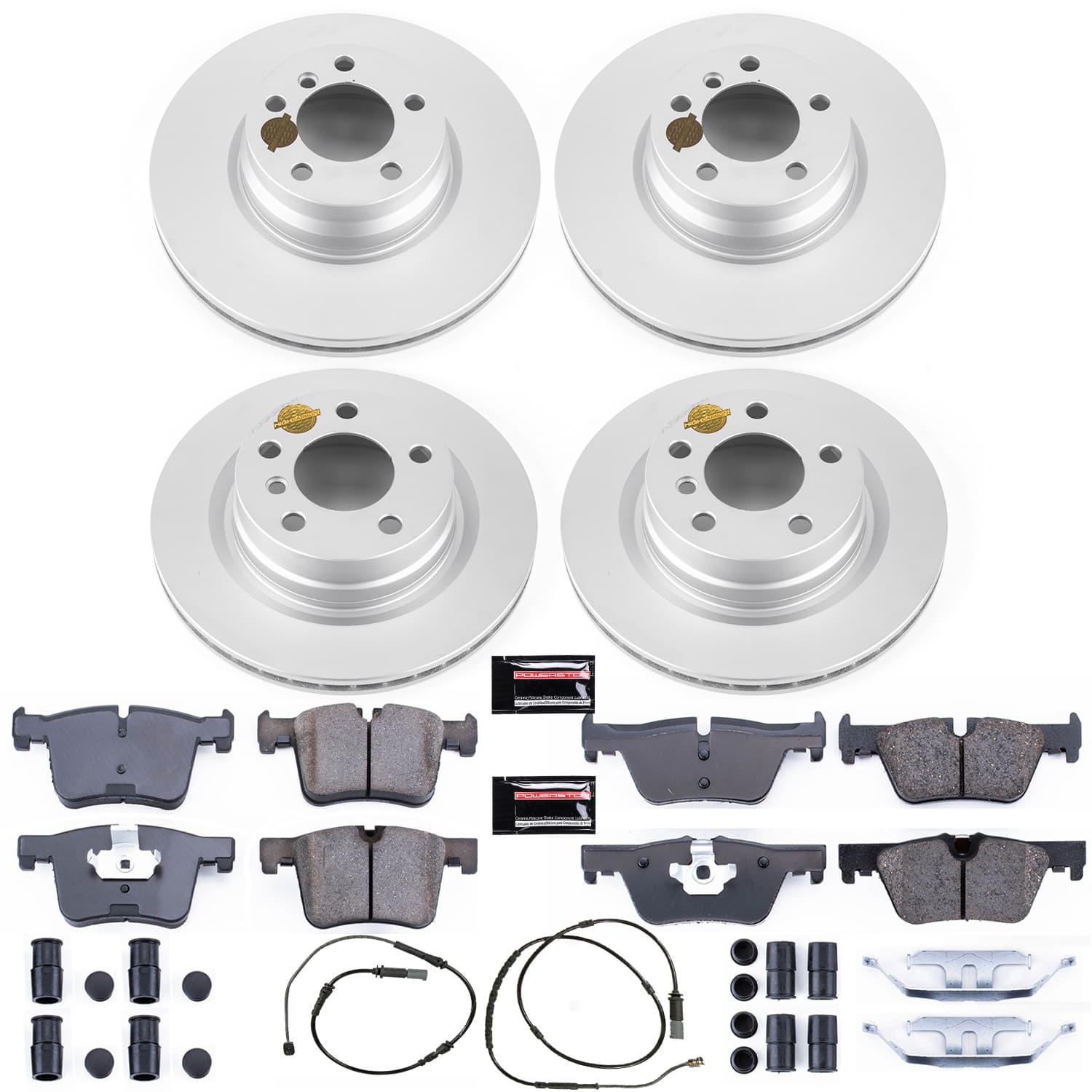 Power Stop - CRK6853 - Front and Rear - Disc Brake Pad and Rotor Kit image 1