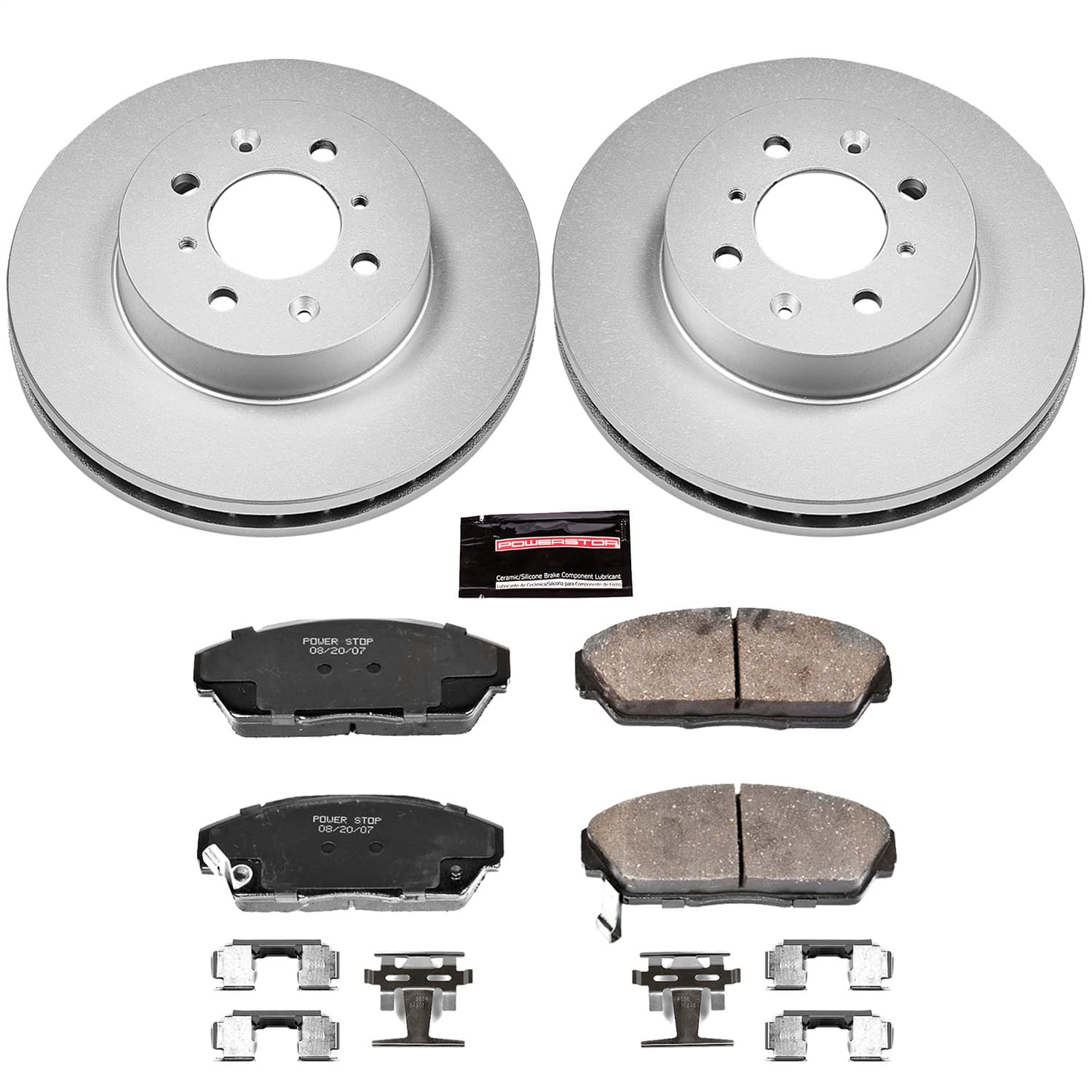 Power Stop - CRK688 - Front - Disc Brake Pad and Rotor Kit image 1