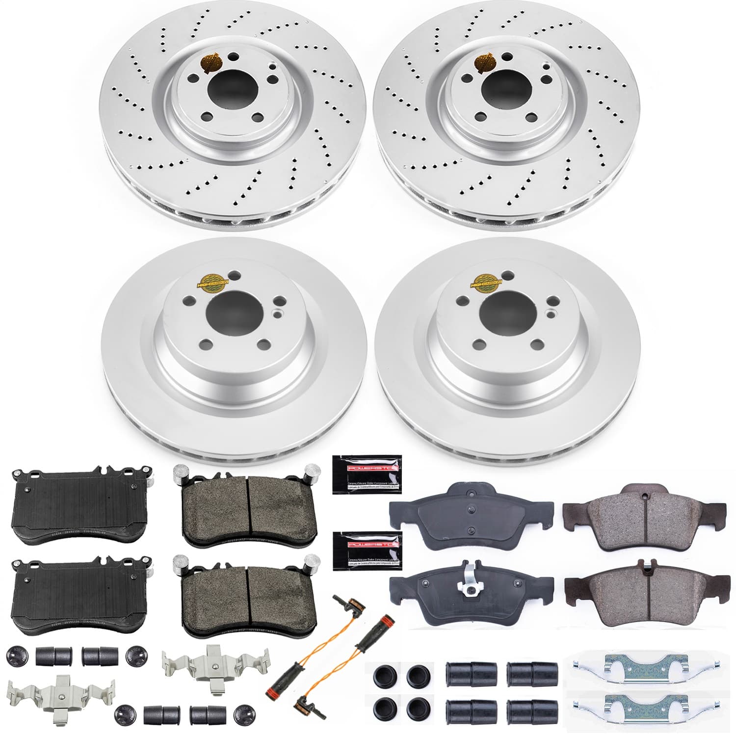 Power Stop - CRK6885 - Front and Rear - Disc Brake Pad and Rotor Kit image 1