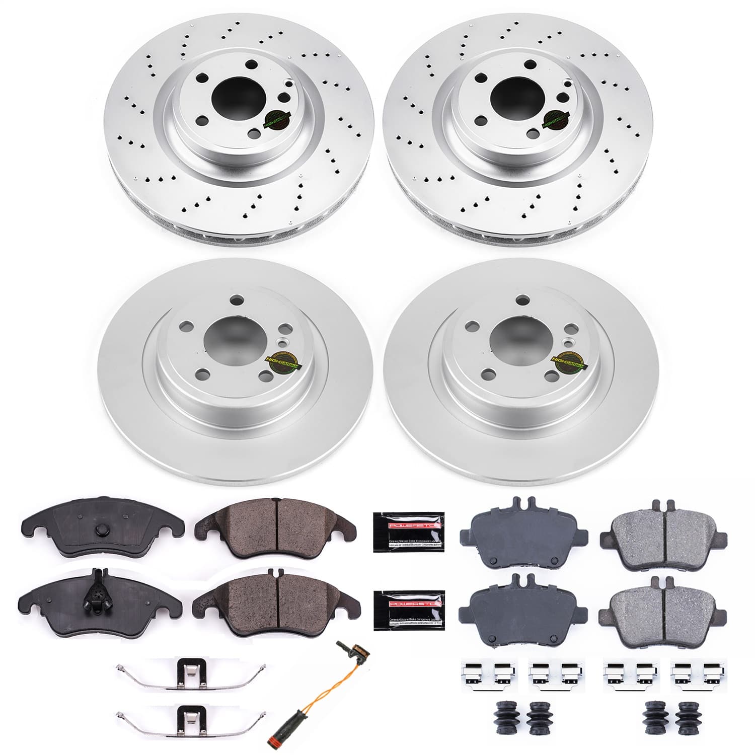 Power Stop - CRK6891 - Front and Rear - Disc Brake Pad and Rotor Kit image 1