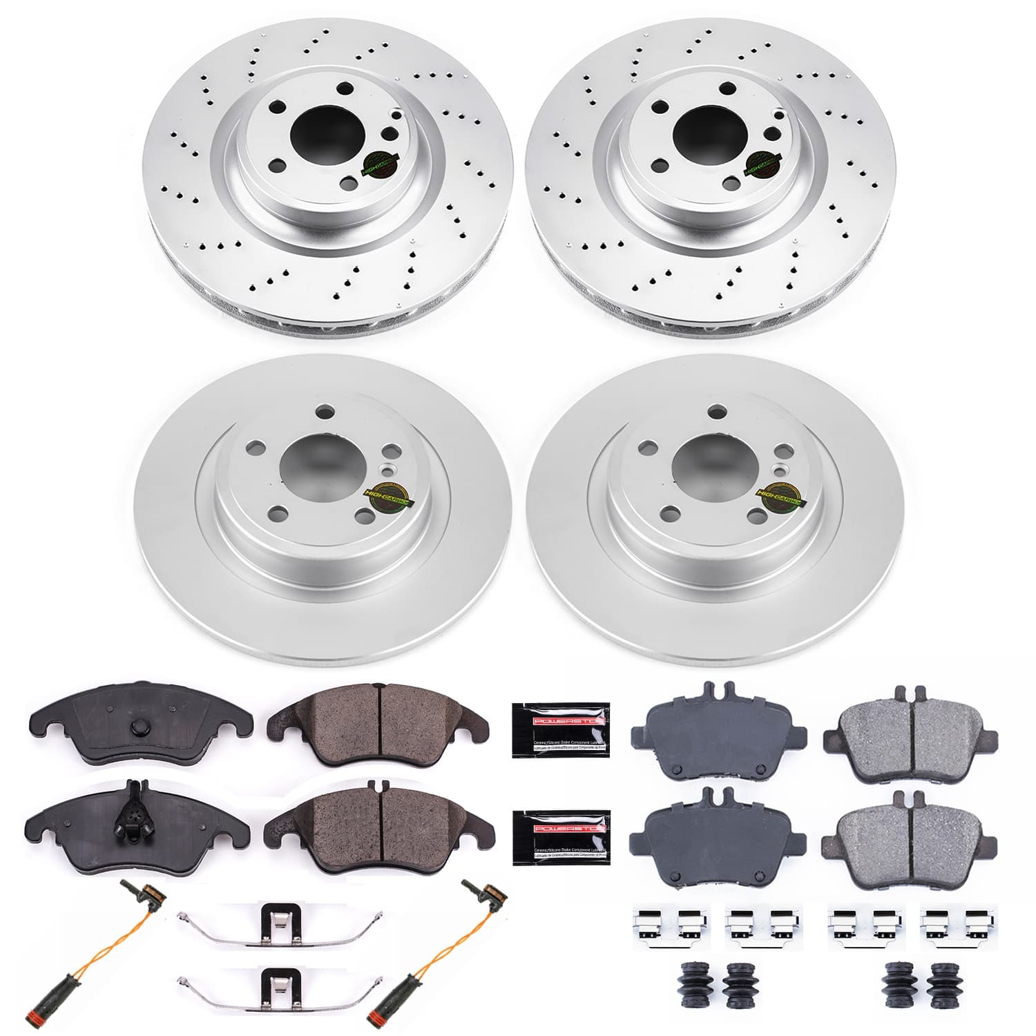 Power Stop - CRK6892 - Front and Rear - Disc Brake Pad and Rotor Kit image 1