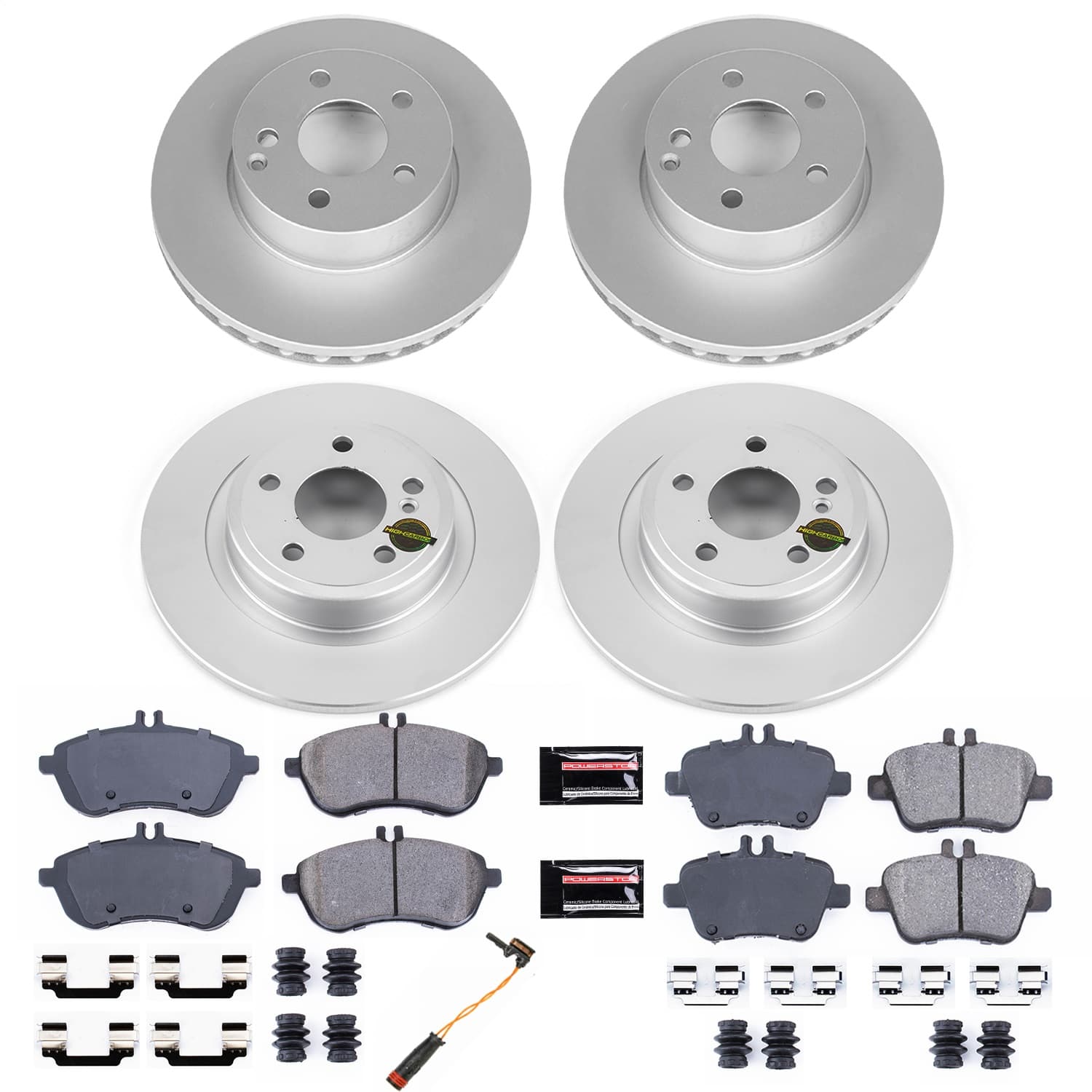 Power Stop - CRK6926 - Front and Rear - Disc Brake Pad and Rotor Kit image 1