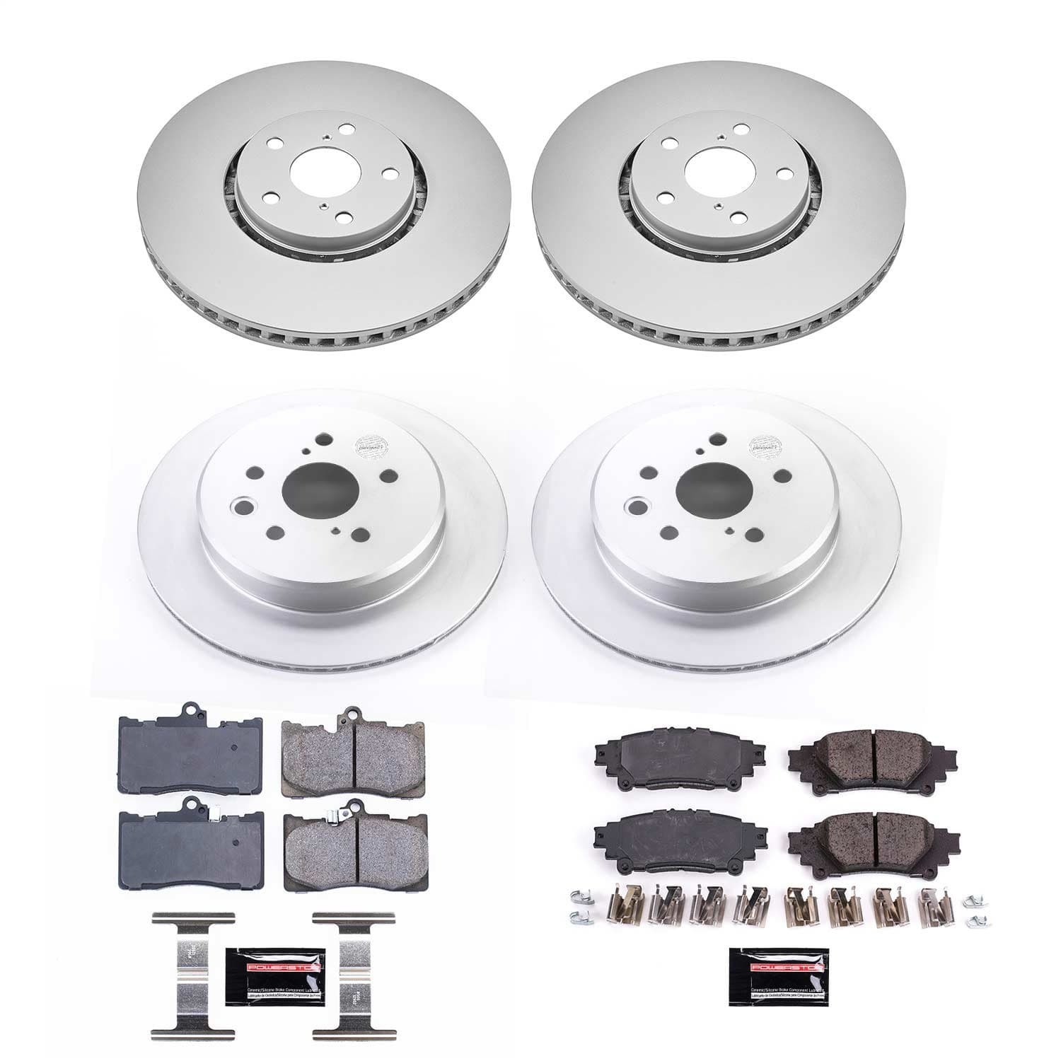 Power Stop - CRK6929 - Front and Rear - Disc Brake Pad and Rotor Kit image 1