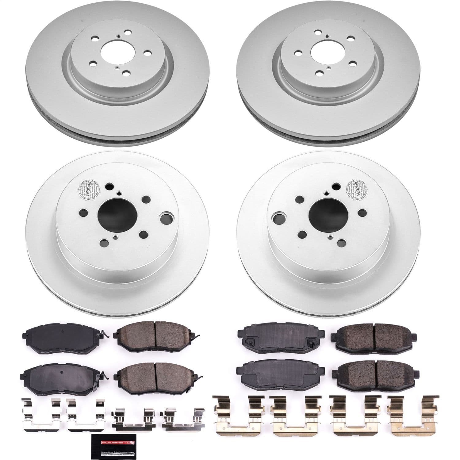 Power Stop - CRK6931 - Front and Rear - Disc Brake Pad and Rotor Kit image 1