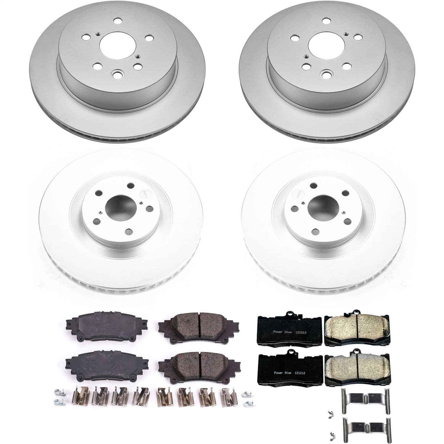 Power Stop - CRK6947 - Front and Rear - Disc Brake Pad and Rotor Kit image 1