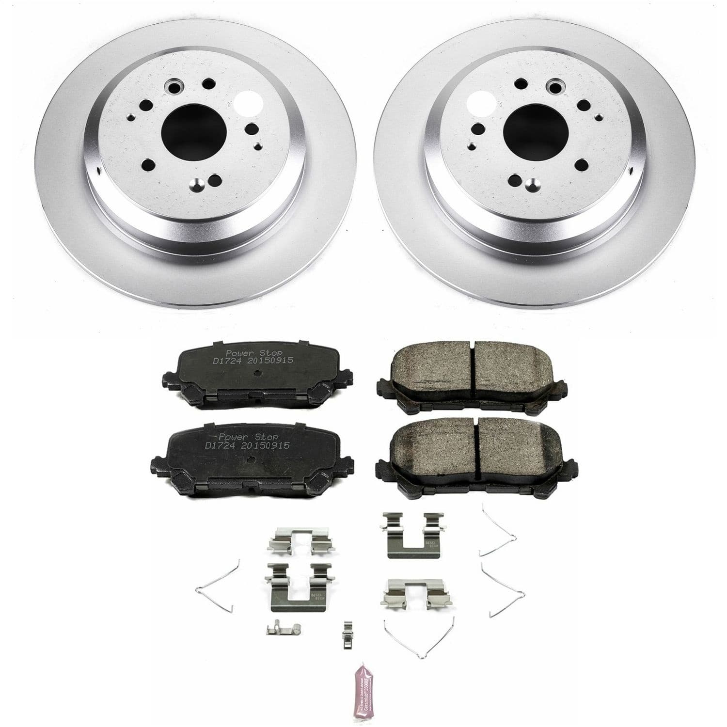 Power Stop - CRK6953 - Rear - Disc Brake Pad and Rotor Kit image 1
