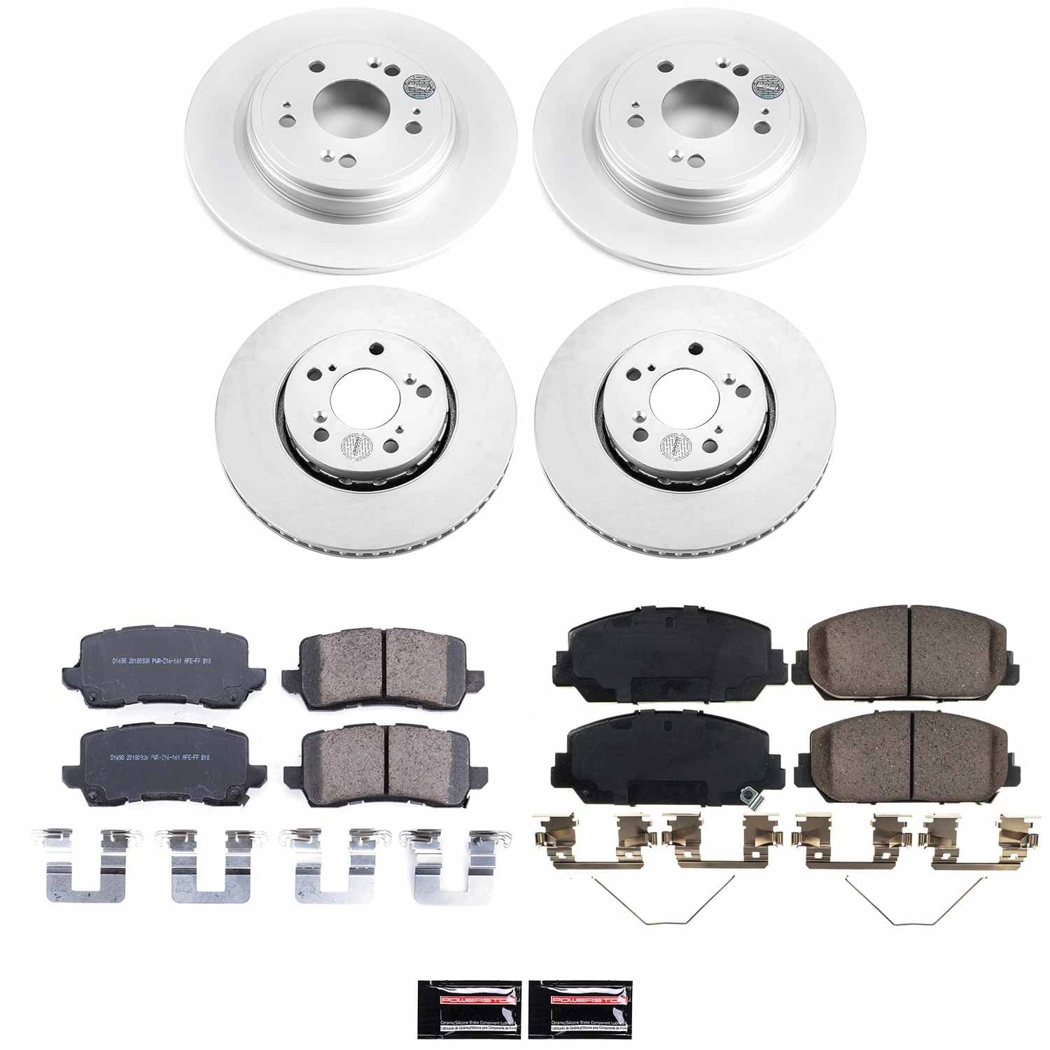 Power Stop - CRK6954 - Front and Rear - Disc Brake Pad and Rotor Kit image 1