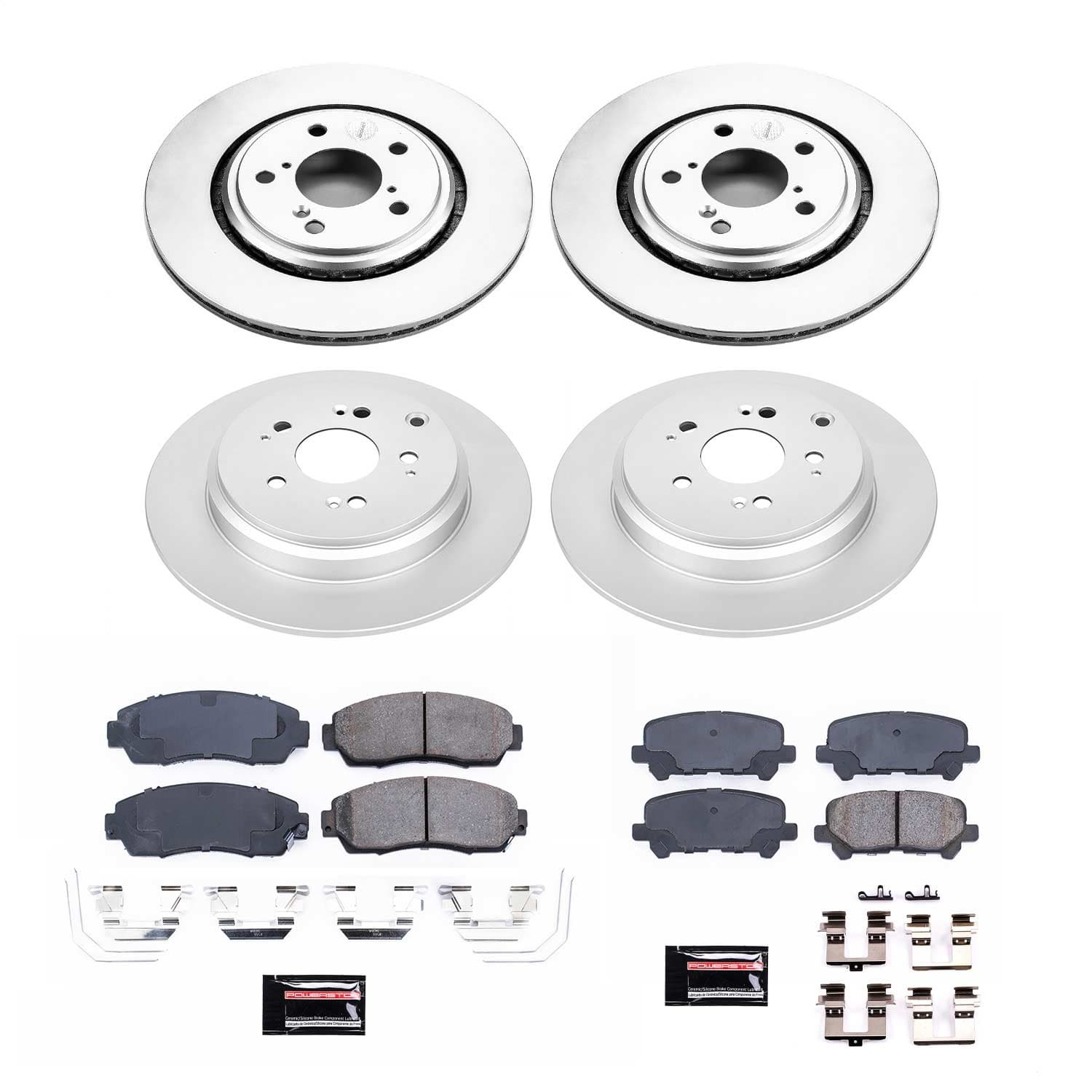 Power Stop - CRK6958 - Front and Rear - Disc Brake Pad and Rotor Kit image 1
