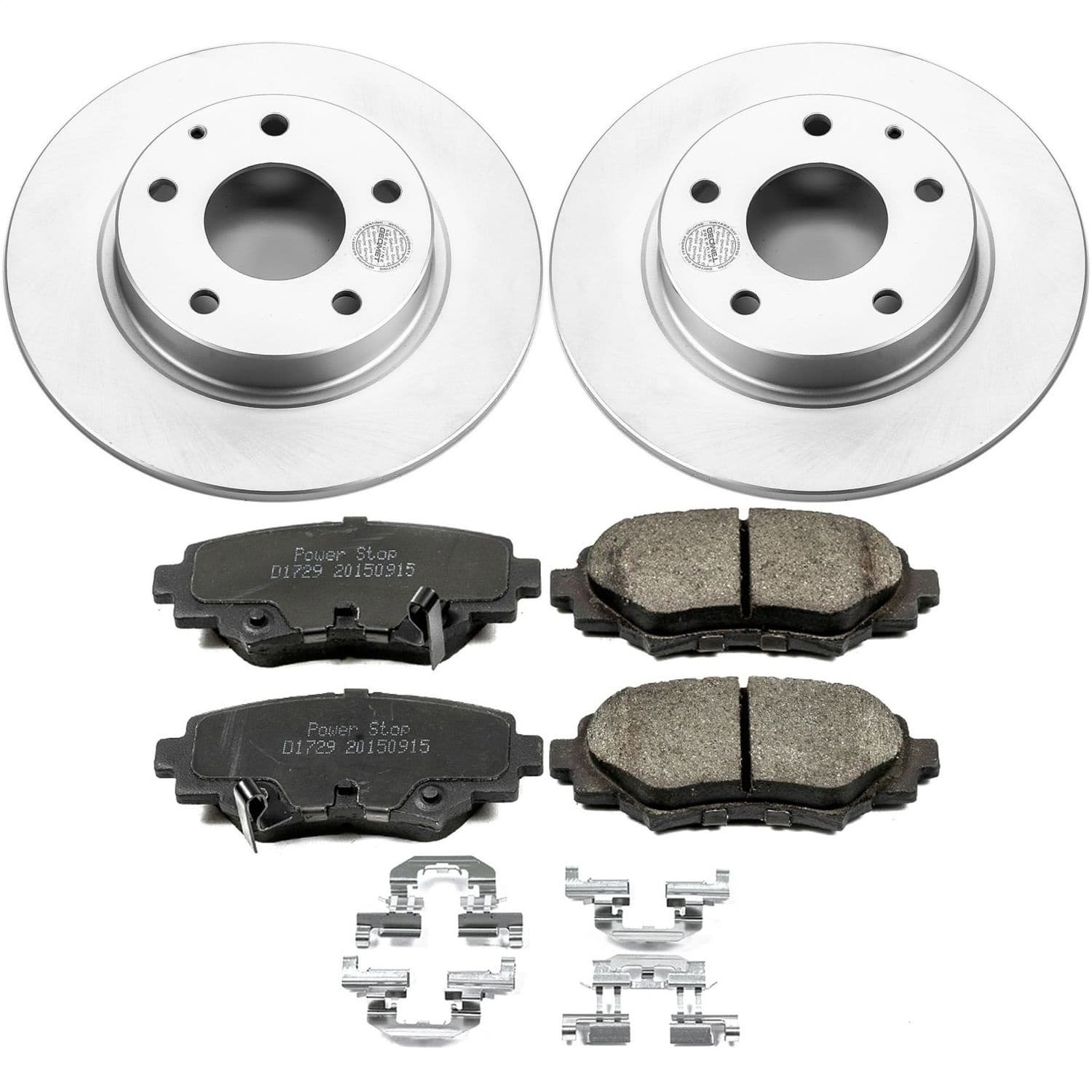 Power Stop - CRK6963 - Rear - Disc Brake Pad and Rotor Kit image 1
