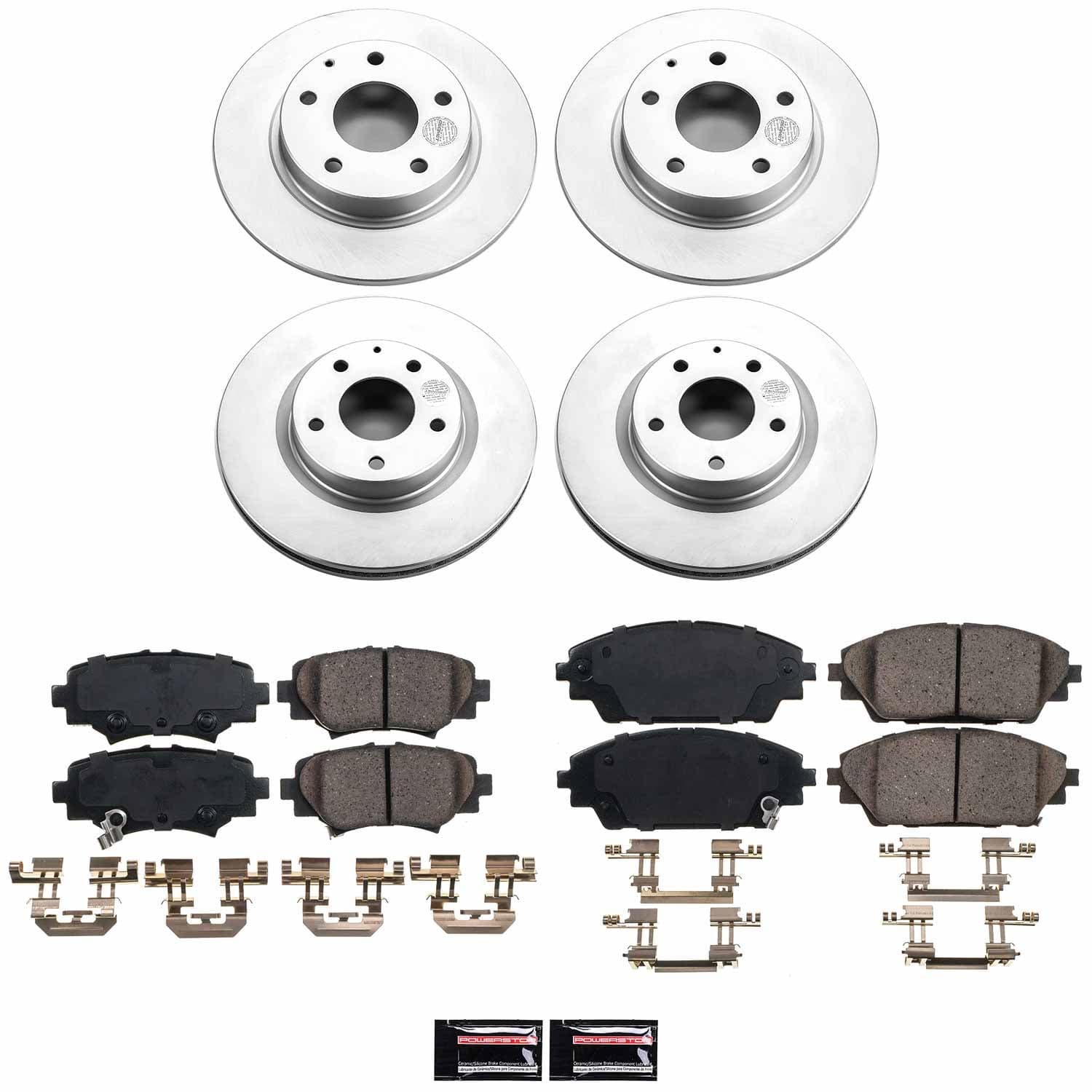 Power Stop - CRK6970 - Front and Rear - Disc Brake Pad and Rotor Kit image 1
