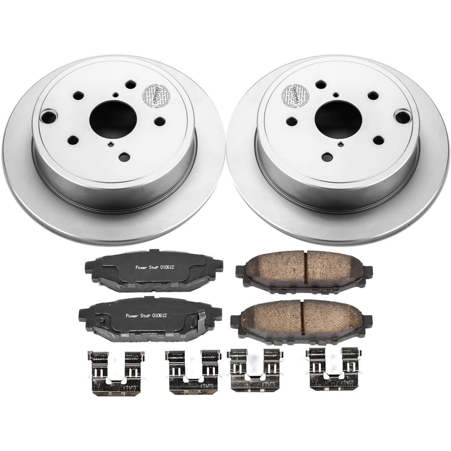 Power Stop - CRK6977 - Rear - Disc Brake Pad and Rotor Kit image 1