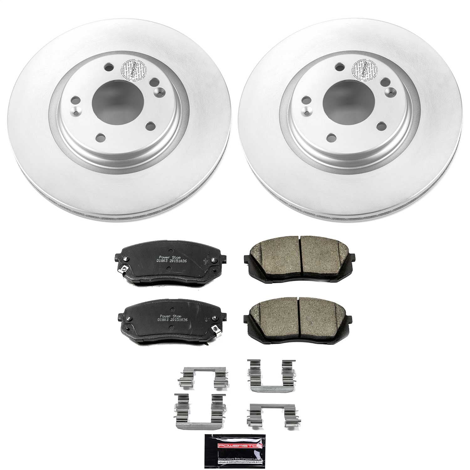 Power Stop - CRK6982 - Front - Disc Brake Pad and Rotor Kit image 1