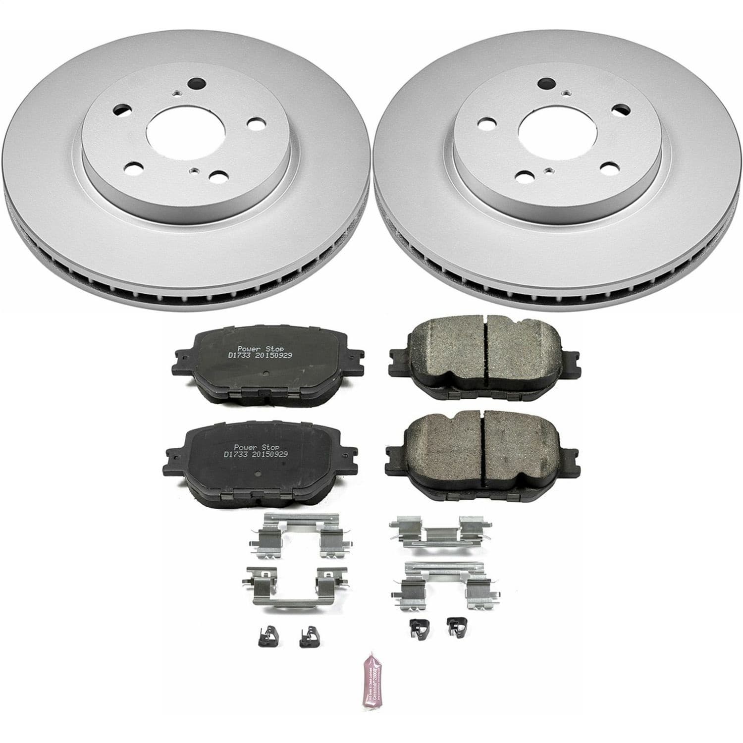 Power Stop - CRK6990 - Front - Disc Brake Pad and Rotor Kit image 1