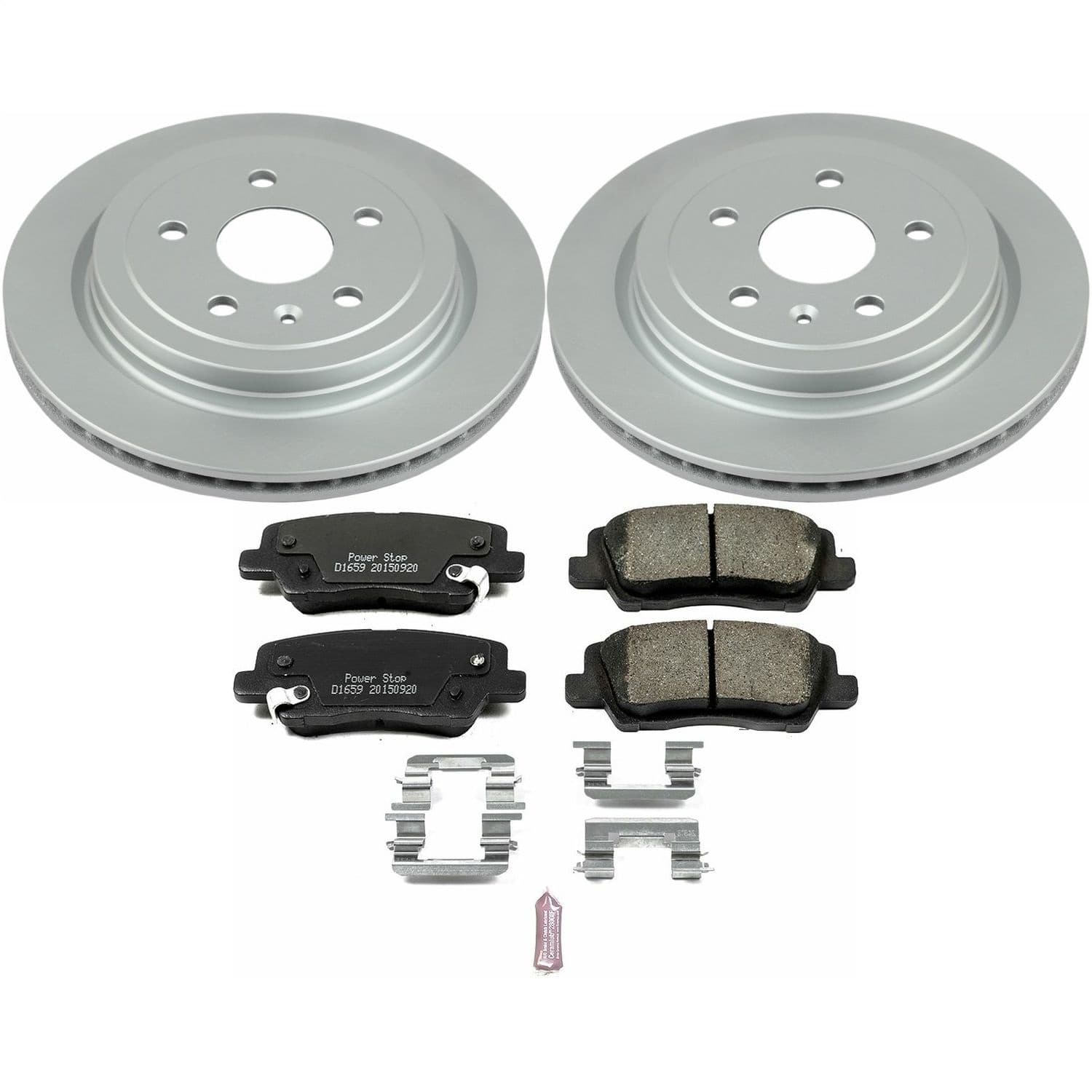 Power Stop - CRK6991 - Rear - Disc Brake Pad and Rotor Kit image 1