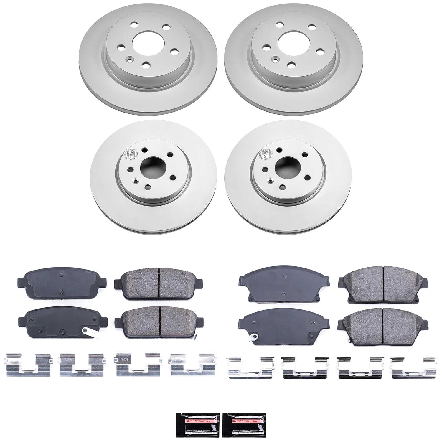 Power Stop - CRK6995 - Front and Rear - Disc Brake Pad and Rotor Kit image 1