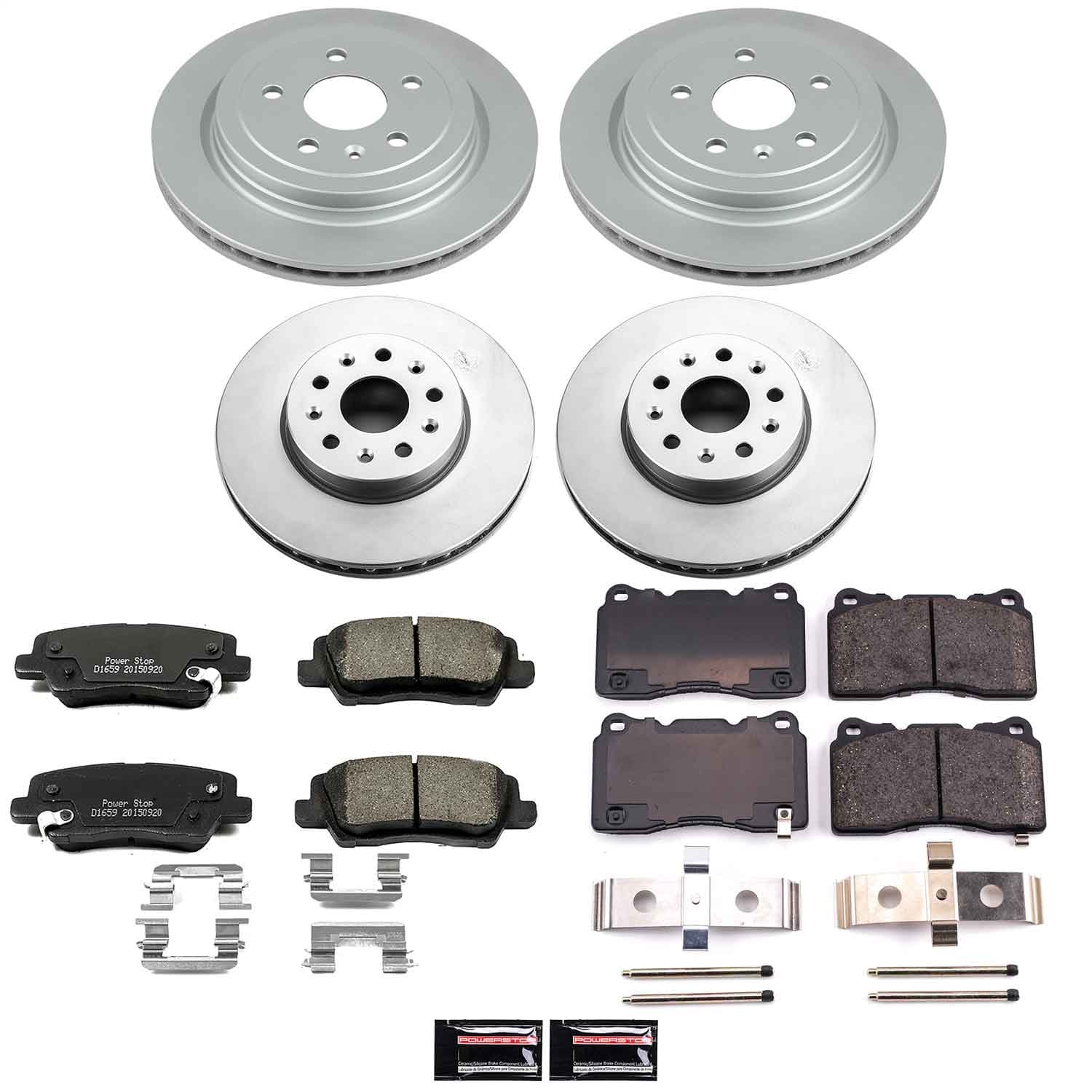 Power Stop - CRK7000 - Front and Rear - Disc Brake Pad and Rotor Kit image 1
