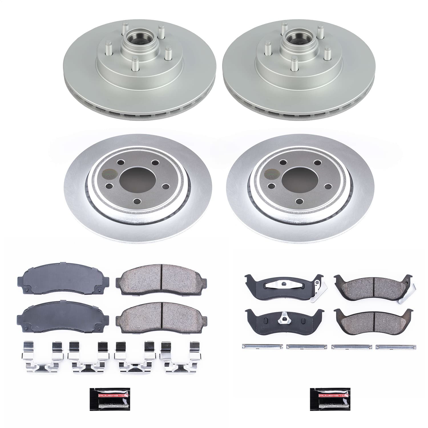 Power Stop - CRK7003 - Front and Rear - Disc Brake Pad and Rotor Kit image 1