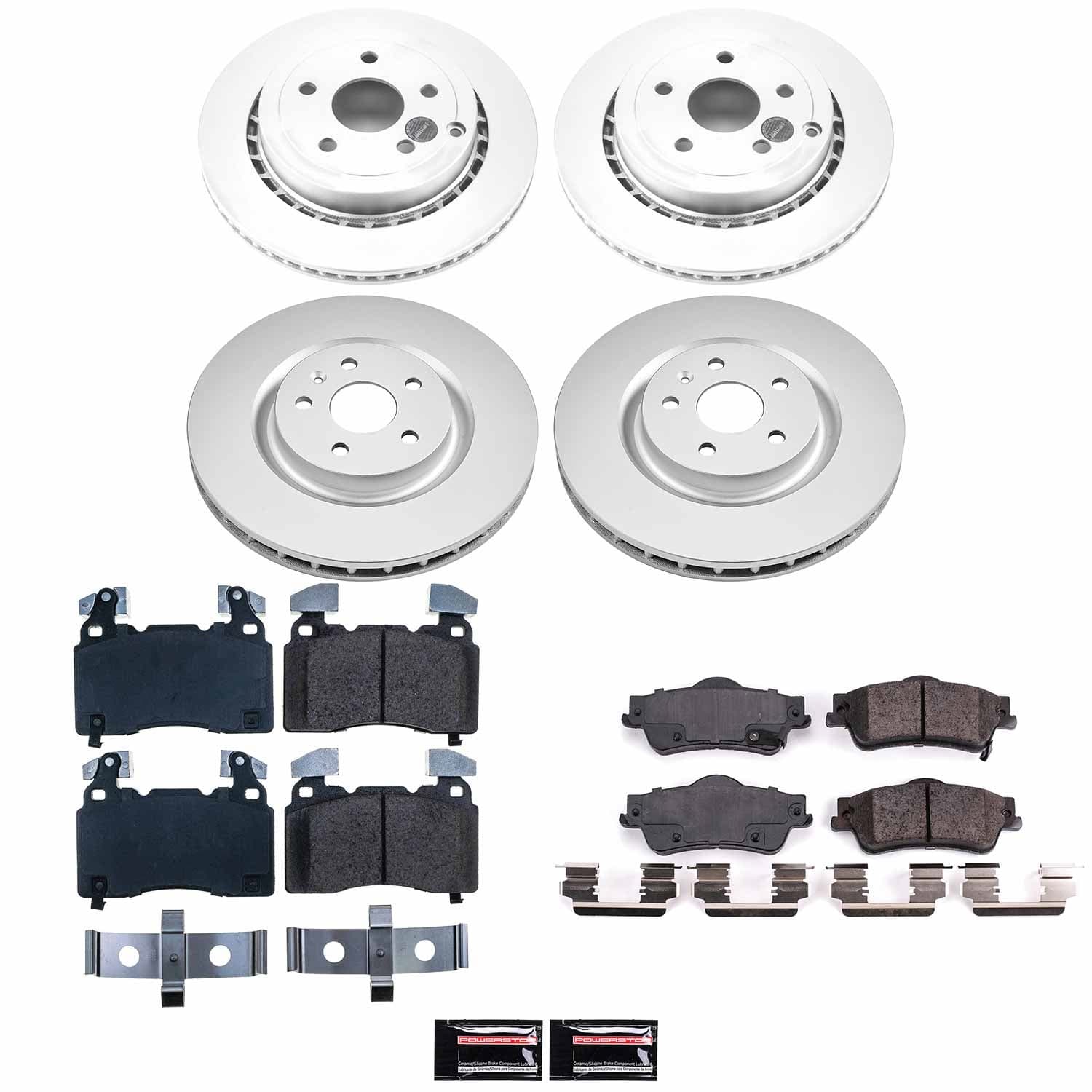 Power Stop - CRK7005 - Front and Rear - Disc Brake Pad and Rotor Kit image 1