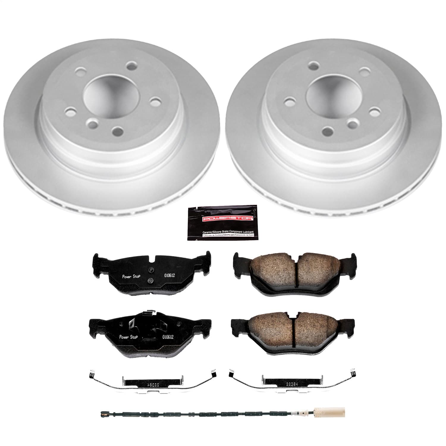 Power Stop - CRK7008 - Rear - Disc Brake Pad and Rotor Kit image 1