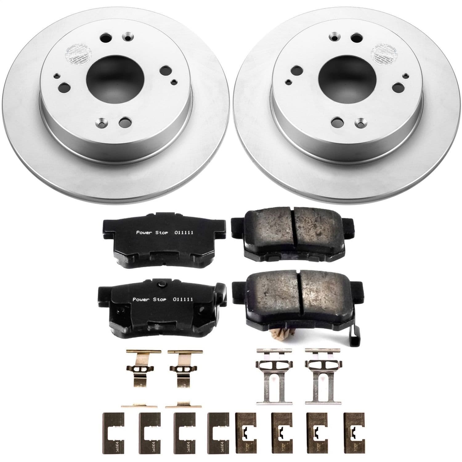Power Stop - CRK701 - Rear - Disc Brake Pad and Rotor Kit image 1