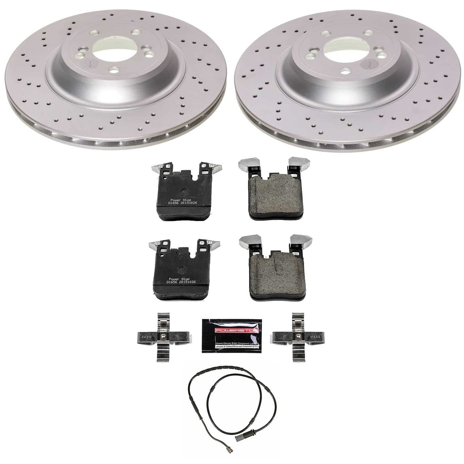 Power Stop - CRK7019 - Rear - Disc Brake Pad and Rotor Kit image 1