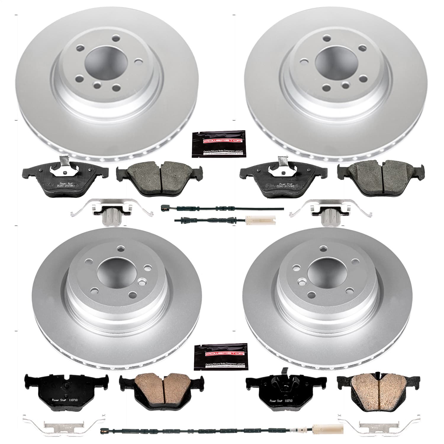 Power Stop - CRK7021 - Front and Rear - Disc Brake Pad and Rotor Kit image 1