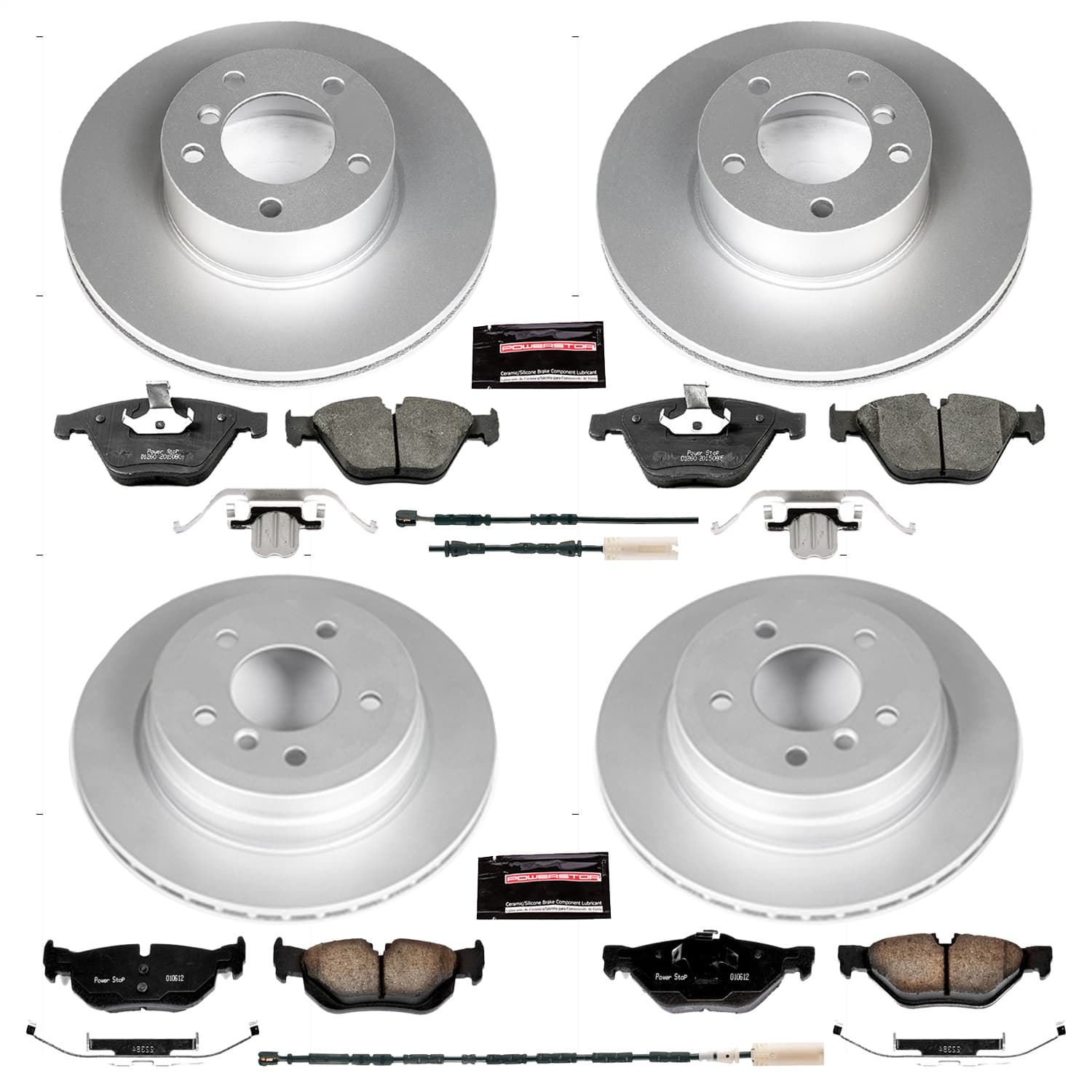 Power Stop - CRK7024 - Front and Rear - Disc Brake Pad and Rotor Kit image 1