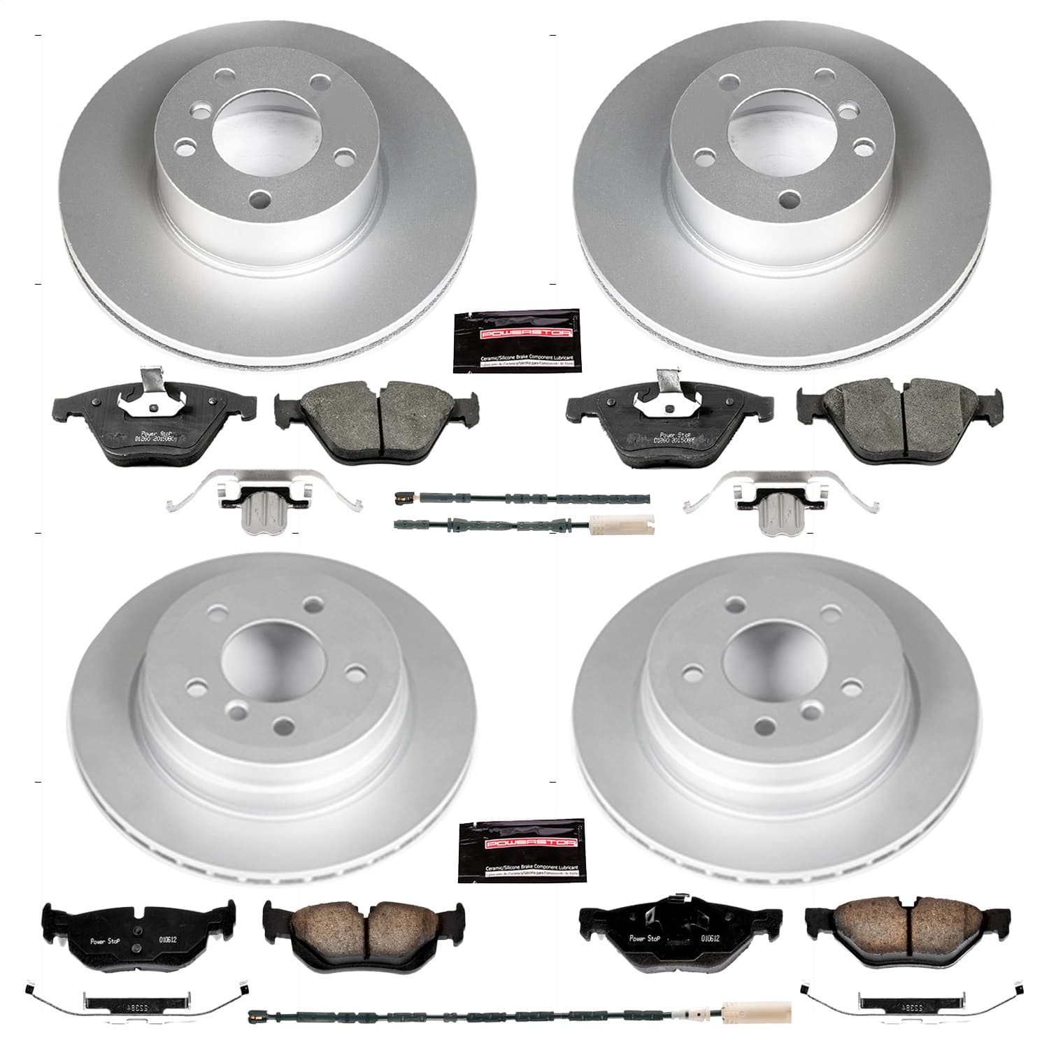 Power Stop - CRK7025 - Front and Rear - Disc Brake Pad and Rotor Kit image 1