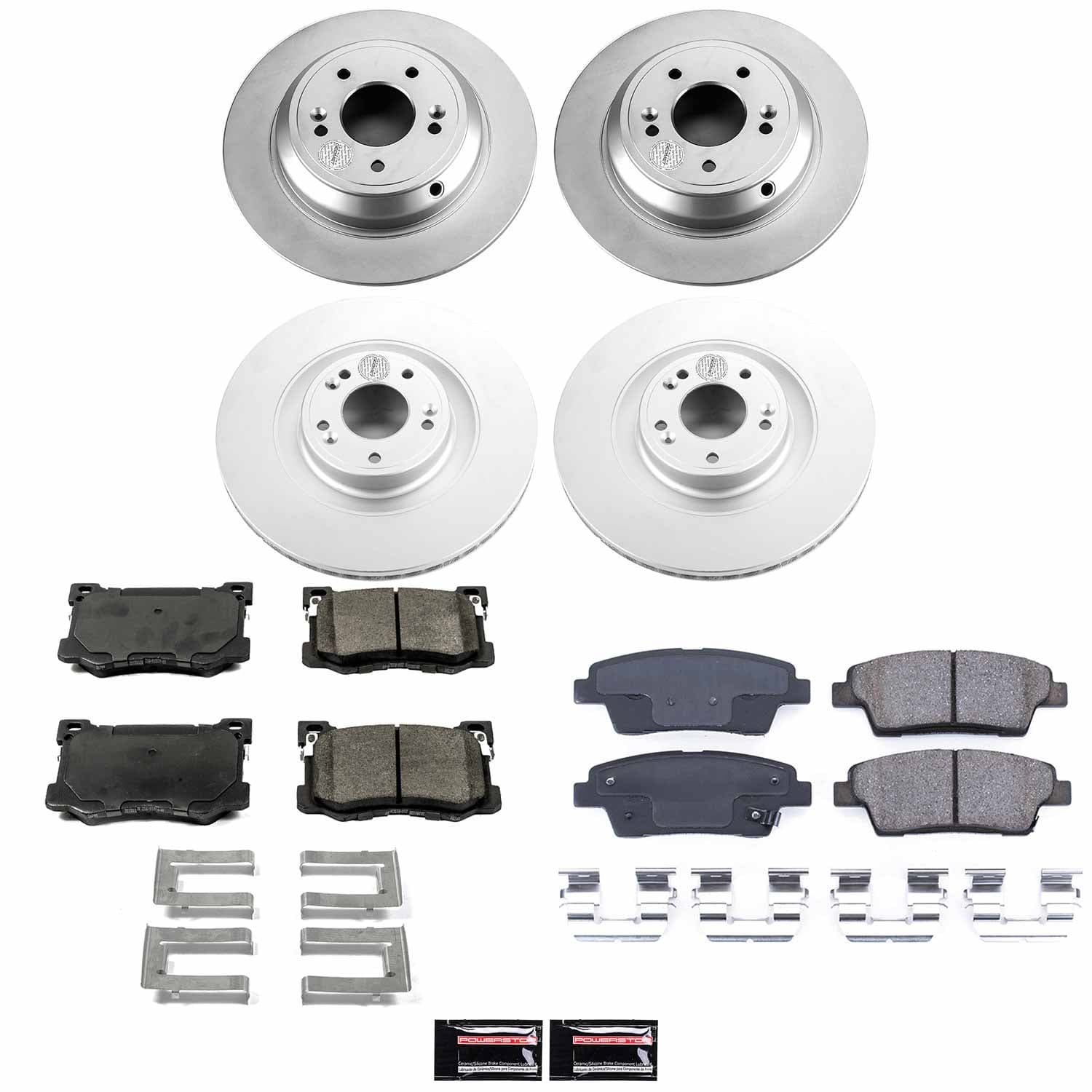 Power Stop - CRK7029 - Front and Rear - Disc Brake Pad and Rotor Kit image 1