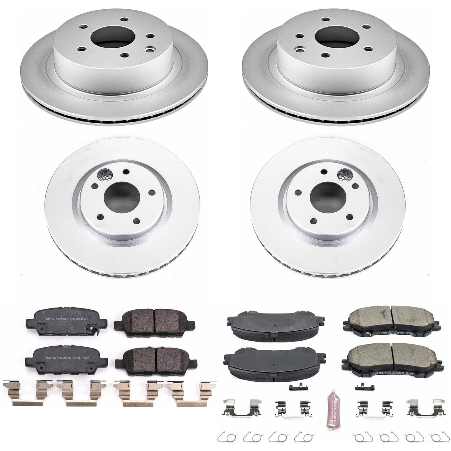 Power Stop - CRK7035 - Front and Rear - Disc Brake Pad and Rotor Kit image 1
