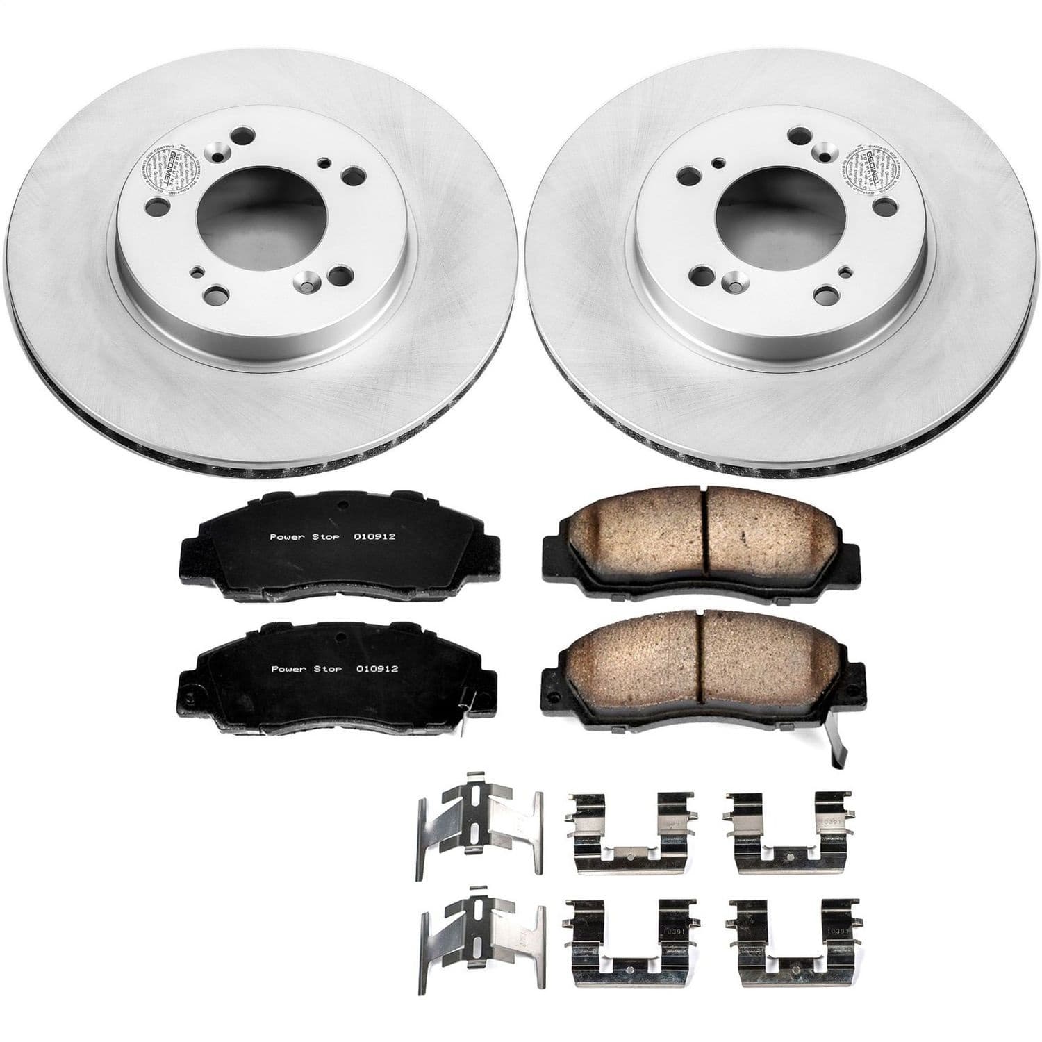Power Stop - CRK704 - Front - Disc Brake Pad and Rotor Kit image 1