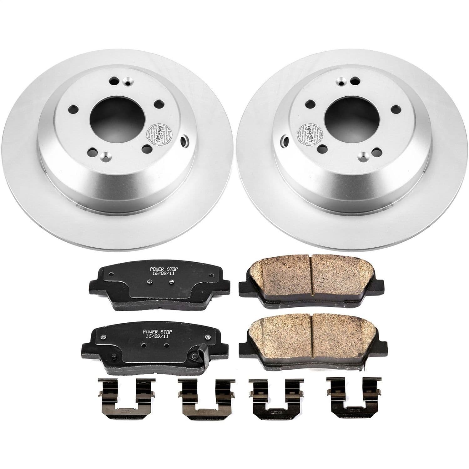 Power Stop - CRK7062 - Rear - Disc Brake Pad and Rotor Kit image 1
