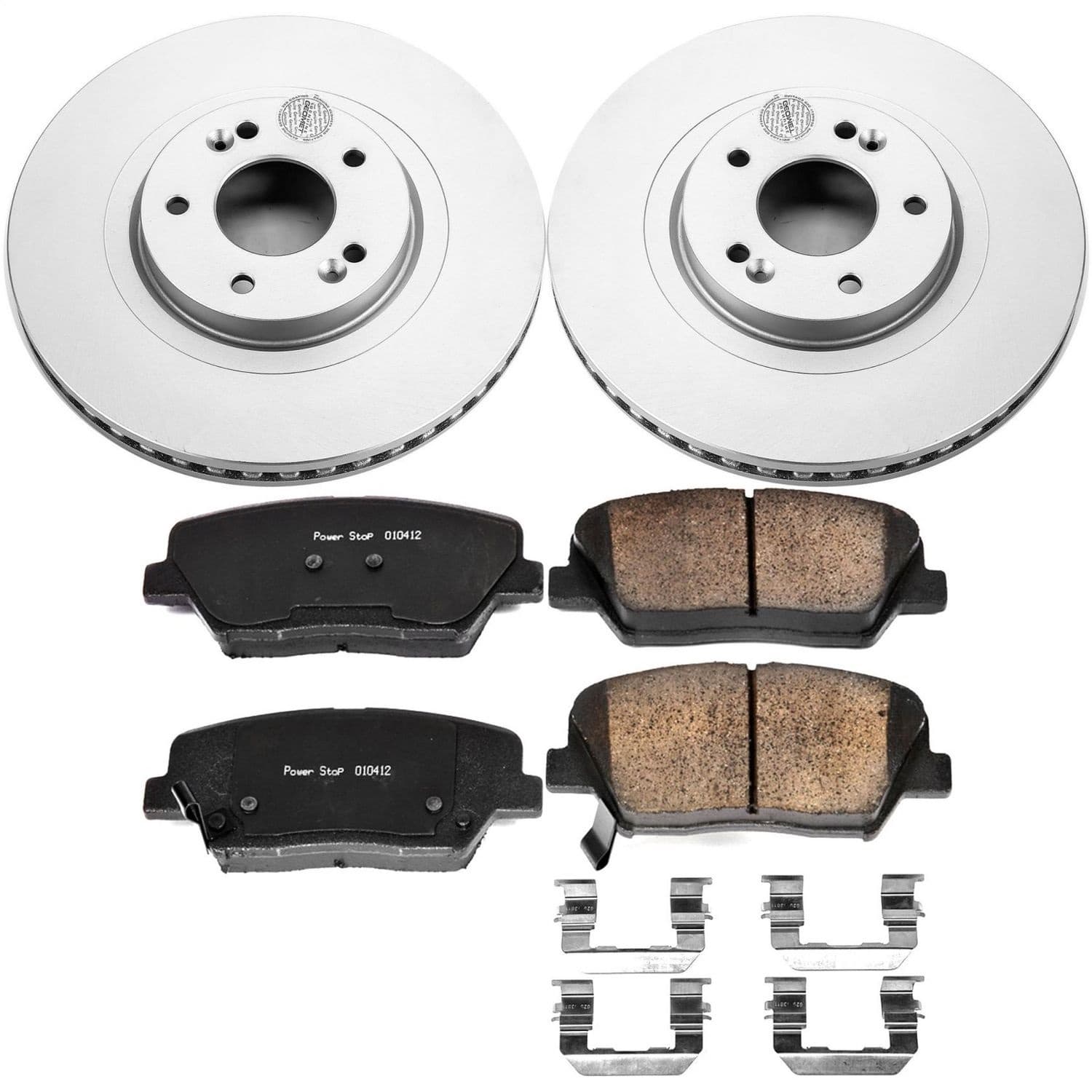 Power Stop - CRK7064 - Front - Disc Brake Pad and Rotor Kit image 1
