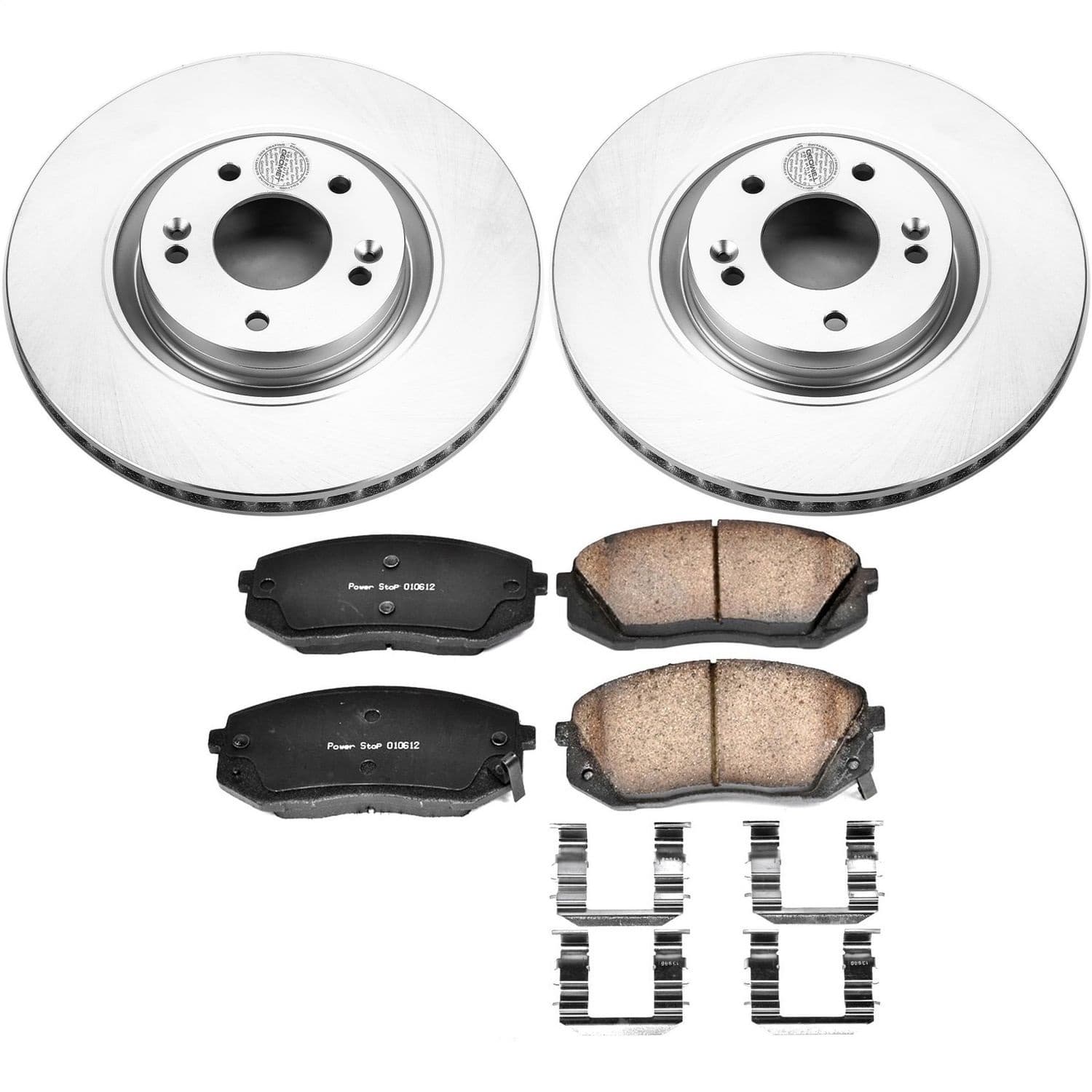 Power Stop - CRK7083 - Front - Disc Brake Pad and Rotor Kit image 1