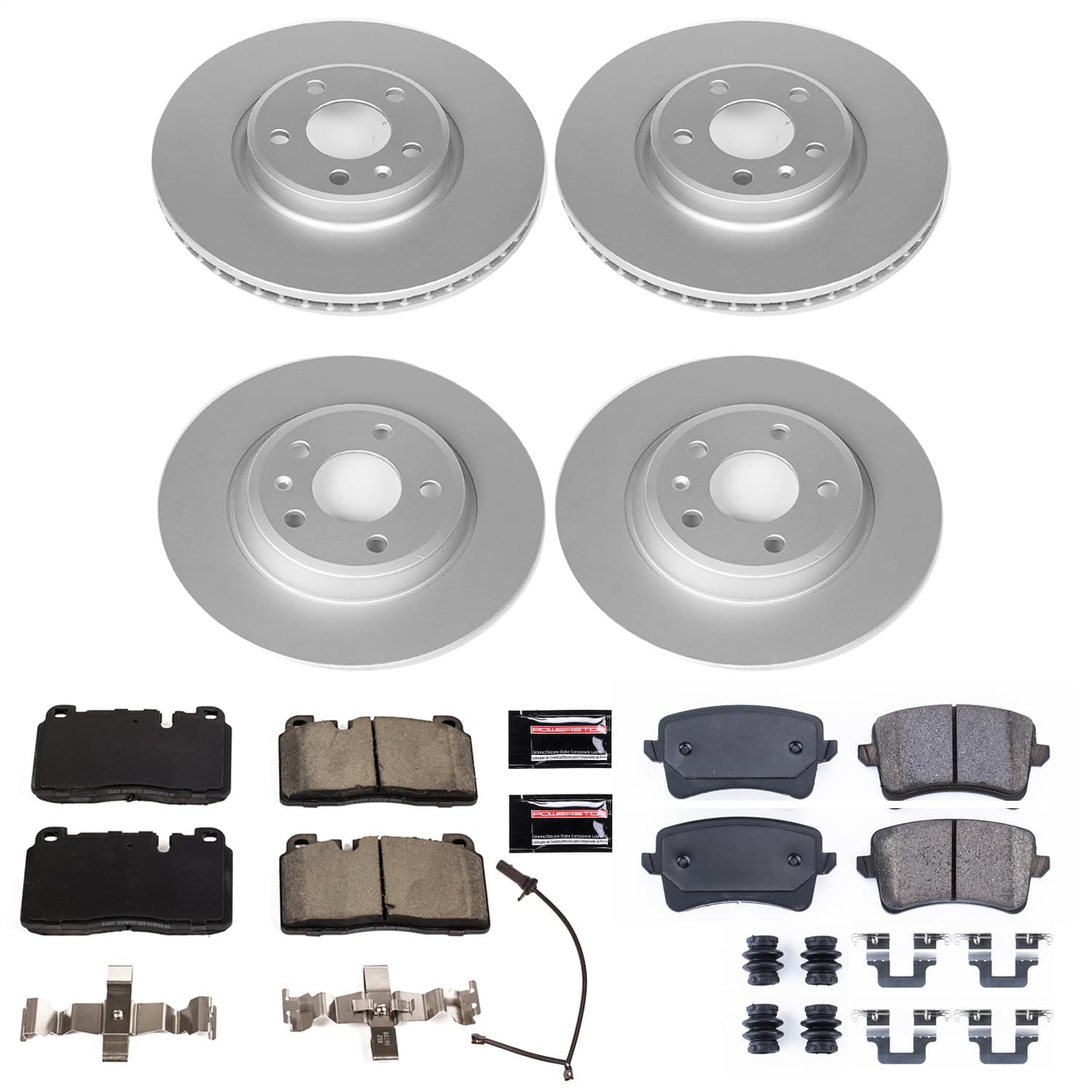Power Stop - CRK7096 - Front and Rear - Disc Brake Pad and Rotor Kit image 1