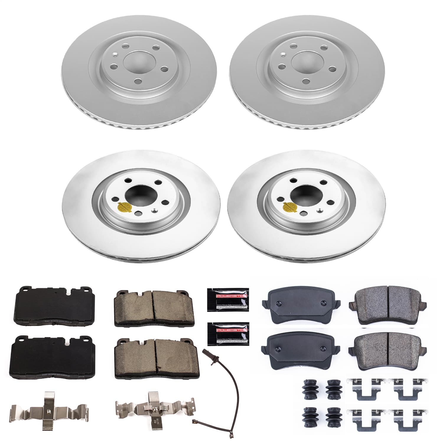 Power Stop - CRK7097 - Front and Rear - Disc Brake Pad and Rotor Kit image 1