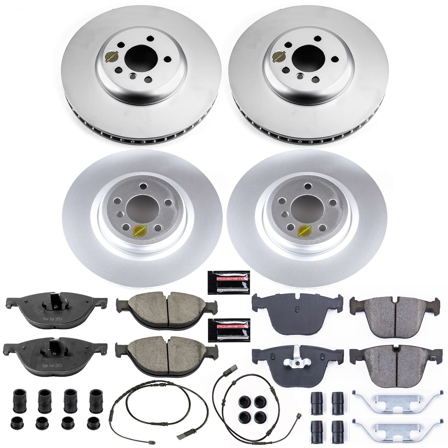 Power Stop - CRK7098 - Front and Rear - Disc Brake Pad and Rotor Kit image 1