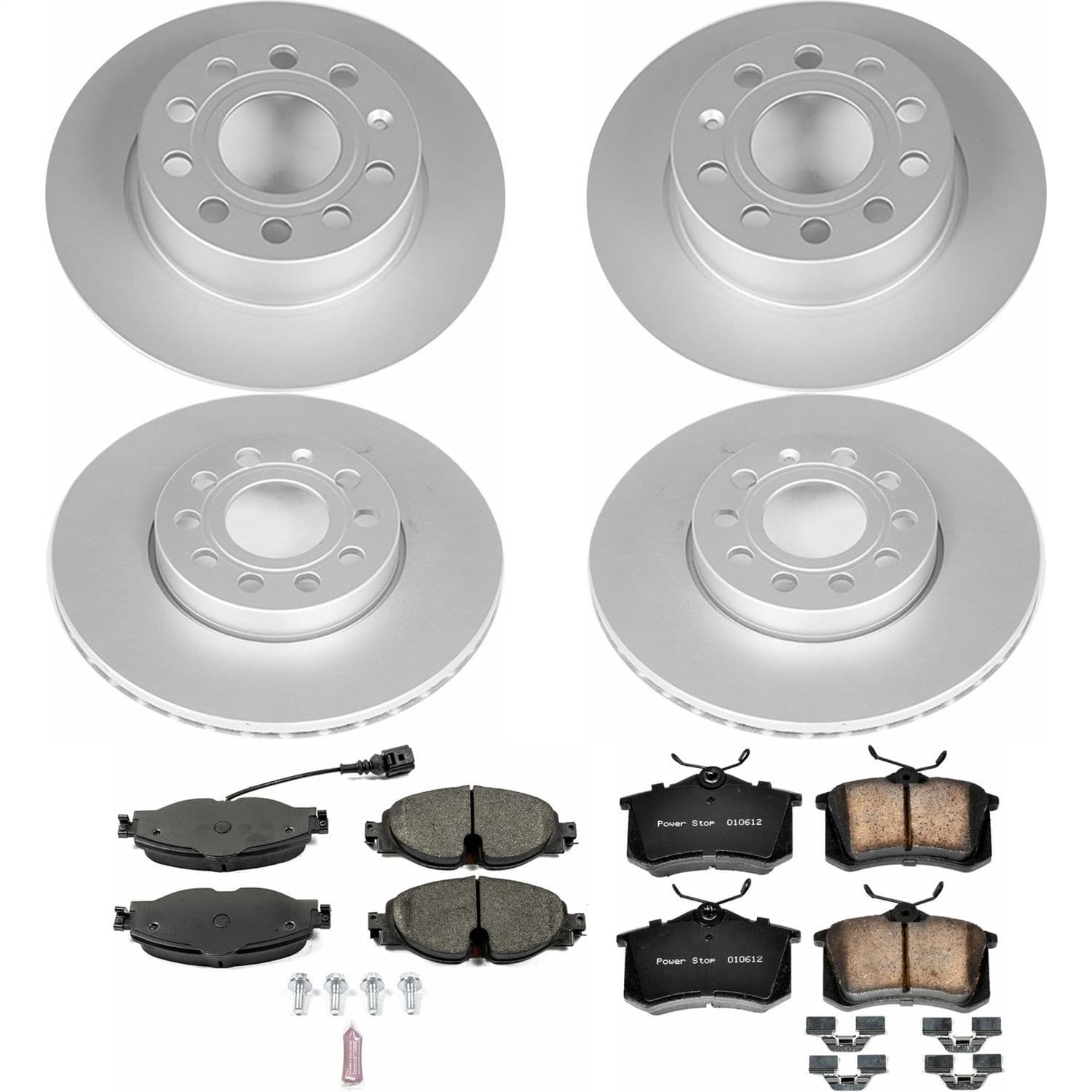 Power Stop - CRK7109 - Front and Rear - Disc Brake Pad and Rotor Kit image 1