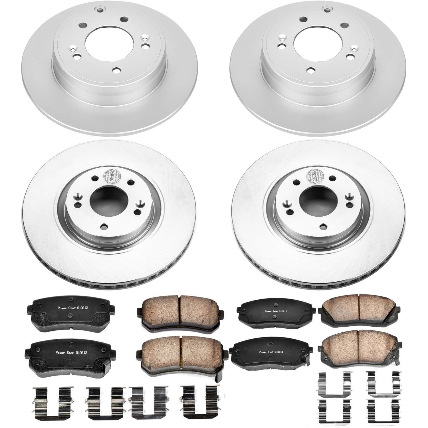 Power Stop - CRK7113 - Front and Rear - Disc Brake Pad and Rotor Kit image 1