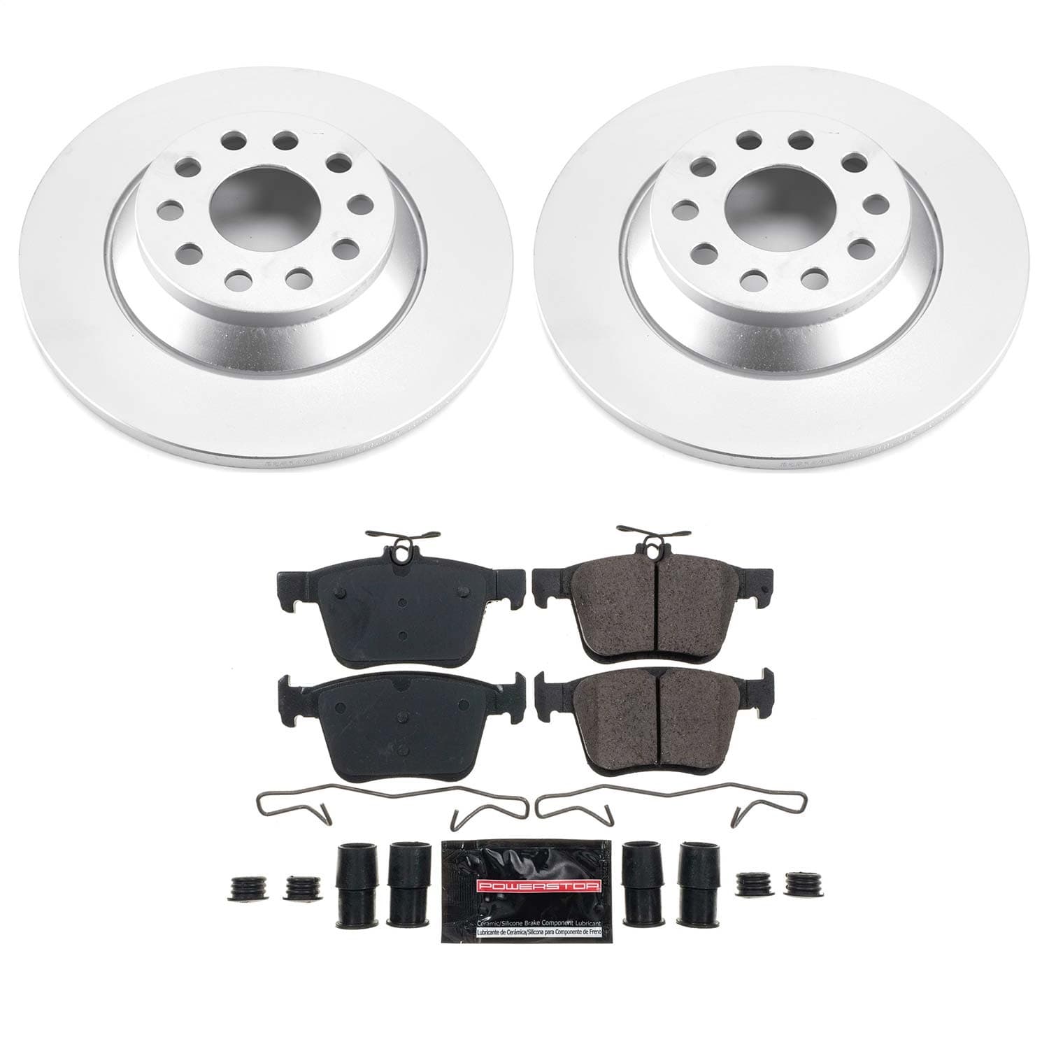 Power Stop - CRK7176 - Rear - Disc Brake Pad and Rotor Kit image 1