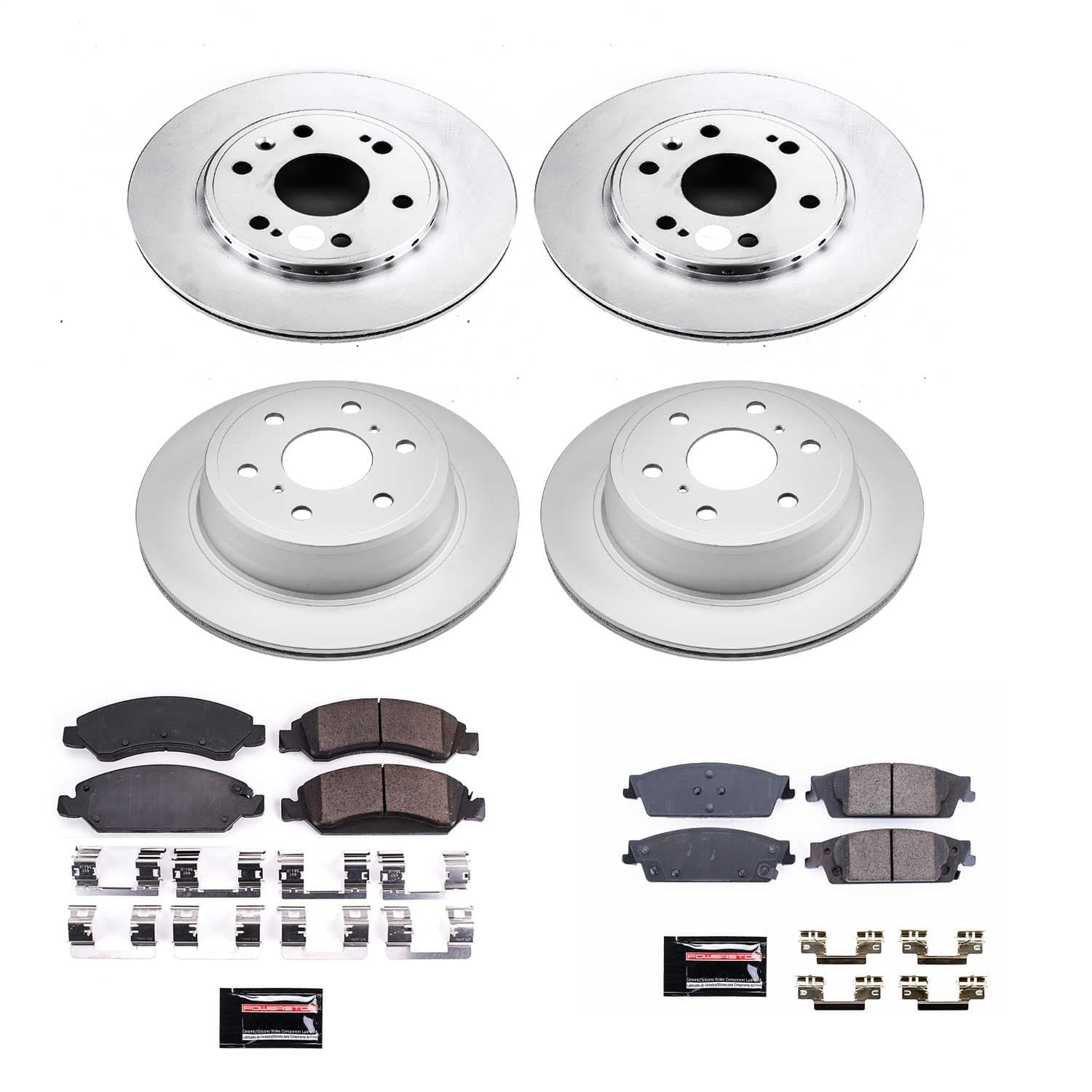 Power Stop - CRK7225 - Front and Rear - Disc Brake Pad and Rotor Kit image 1