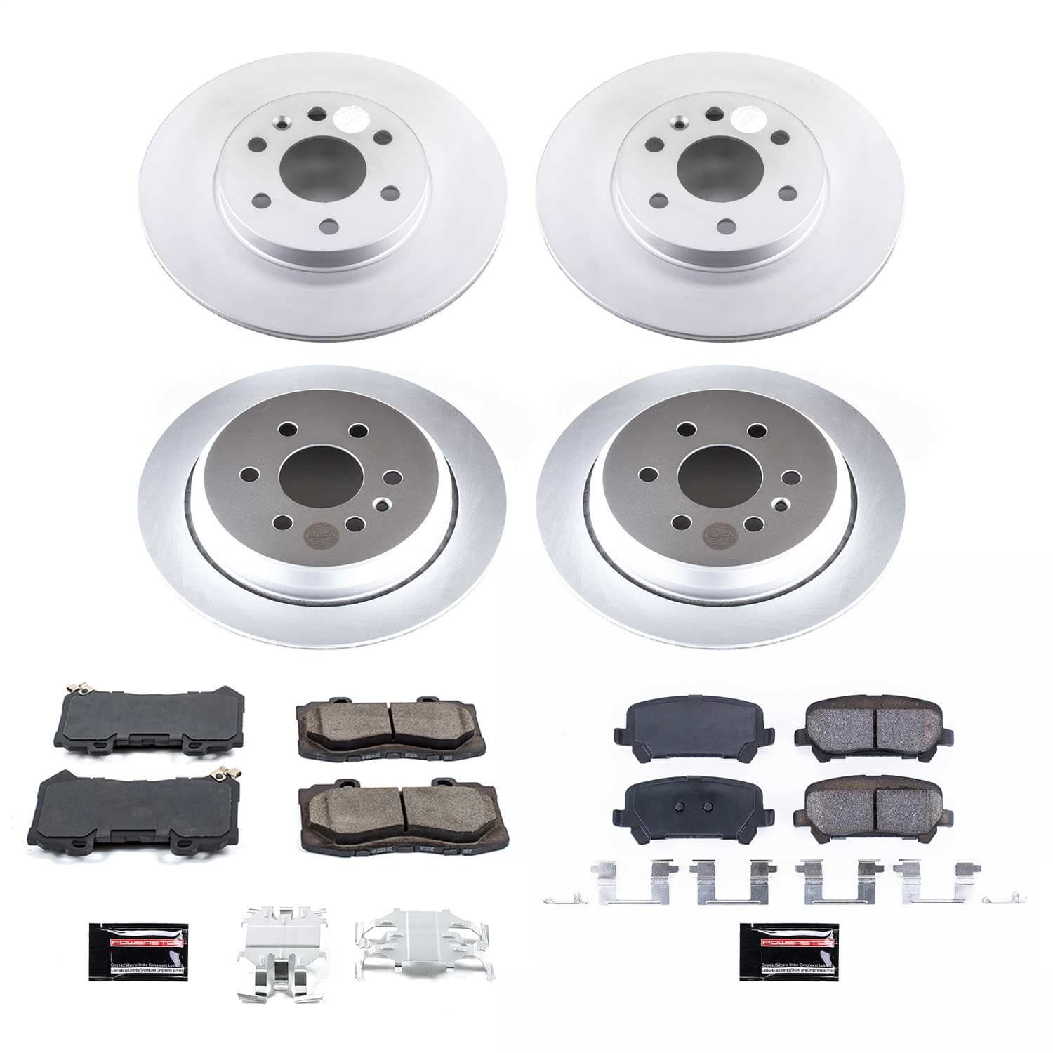 Power Stop - CRK7228 - Front and Rear - Disc Brake Pad and Rotor Kit image 1
