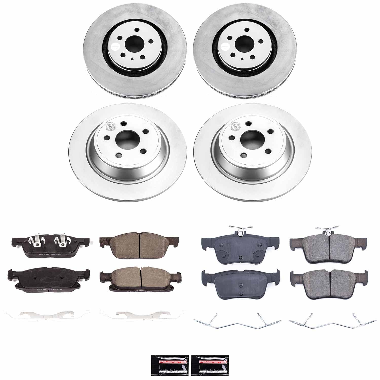 Power Stop - CRK7231 - Front and Rear - Disc Brake Pad and Rotor Kit image 1